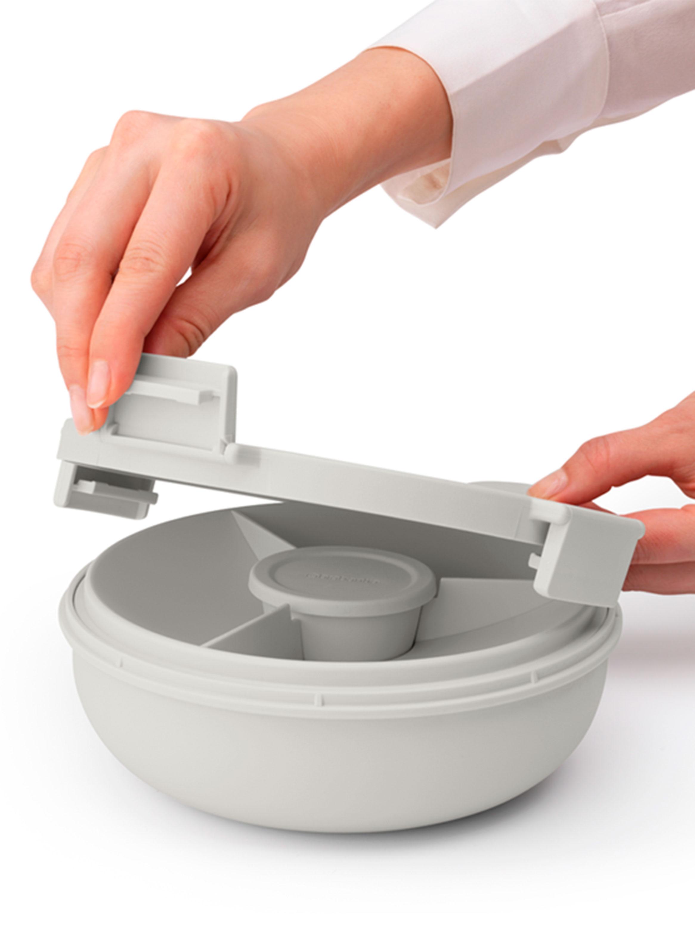 Bowl para Ensalada Make & Take 1.3 Litros Plástico Blanco-2