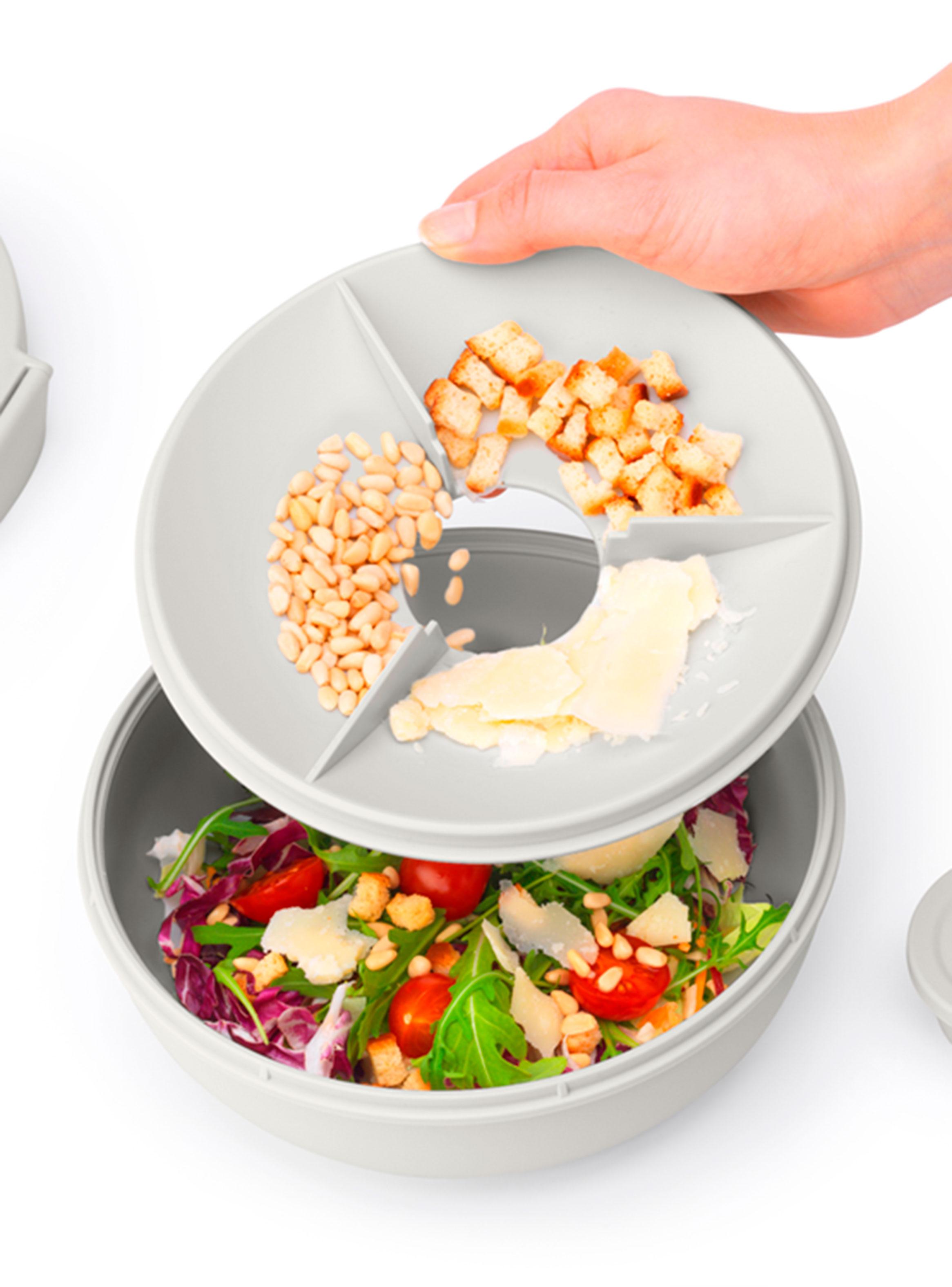 Bowl para Ensalada Make & Take 1.3 Litros Plástico Blanco-3
