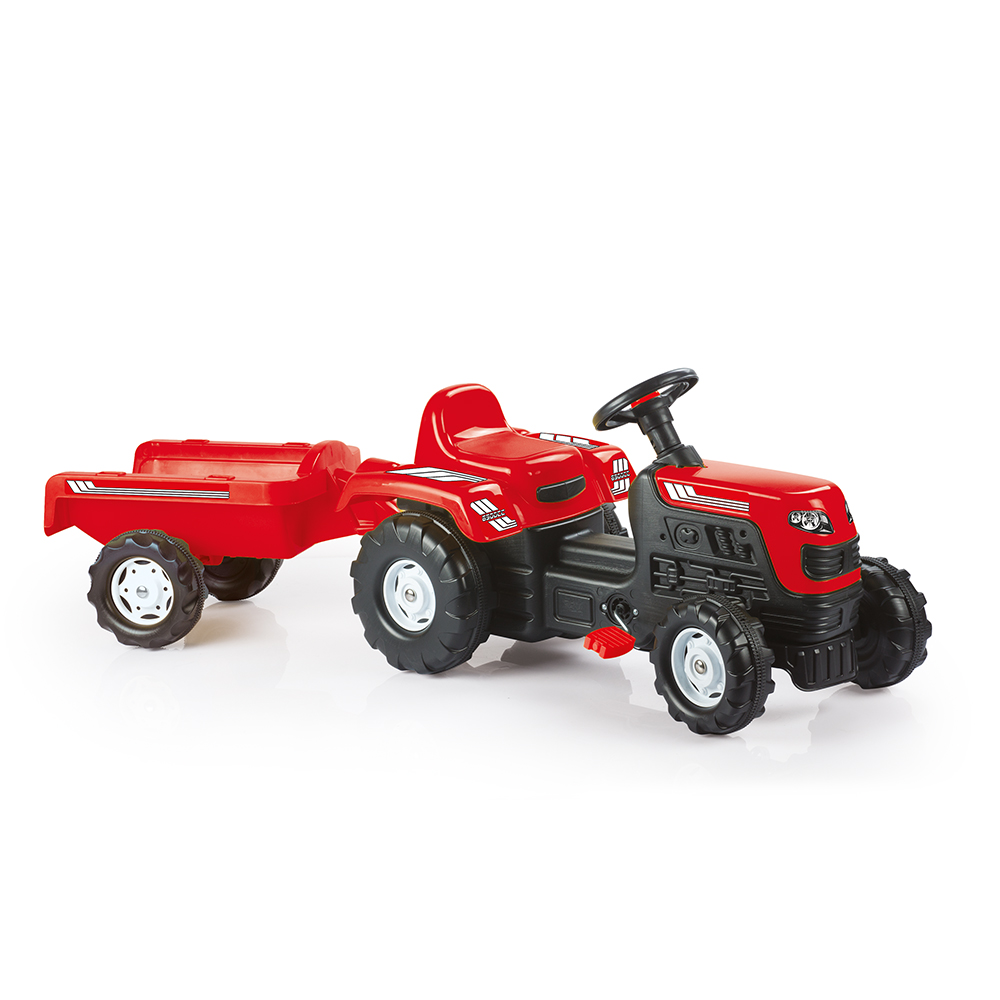 Tractor a Pedales Ranchero Operated + Trailer Rojo-0