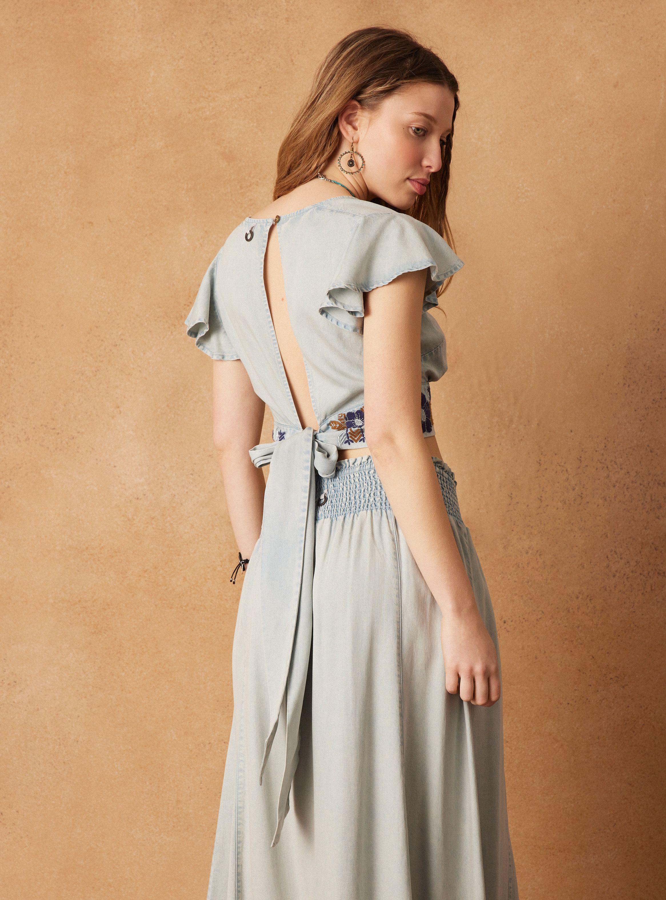 Blusa con Bordado en la Pretina-1