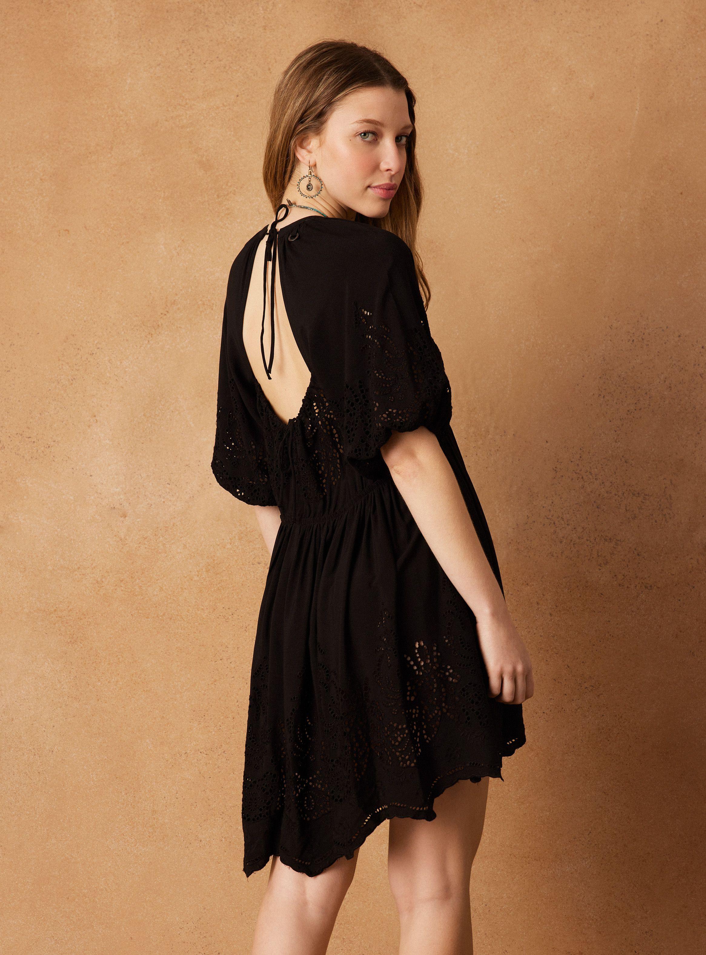 Vestido con Mangas Aglobadas-1