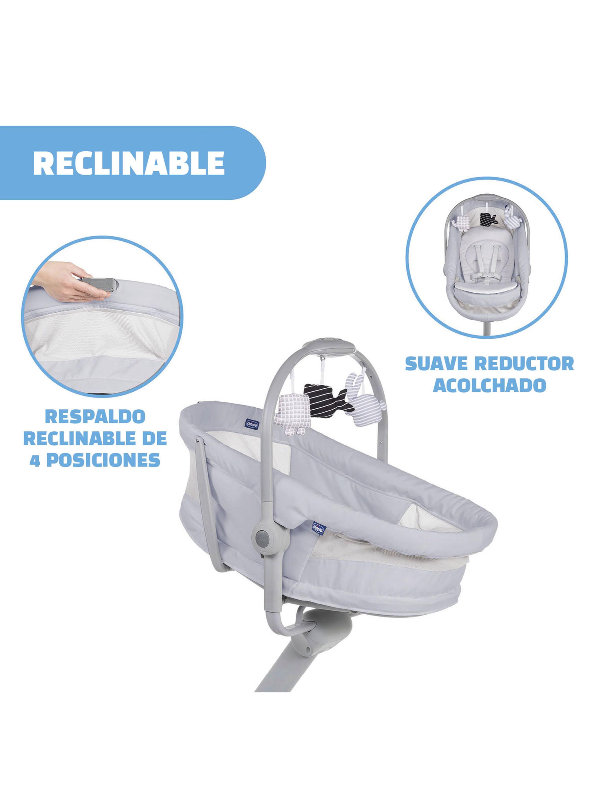 Moisés con Pedestal Baby Hug 4 en 1 Dark Grey-4