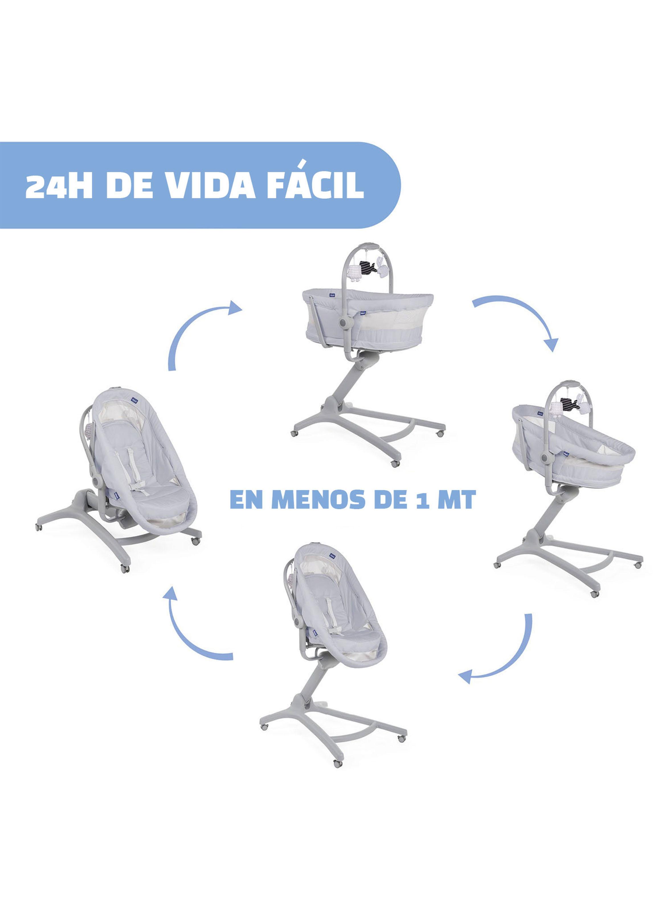 Moisés con Pedestal Baby Hug 4 en 1 Dark Grey-3