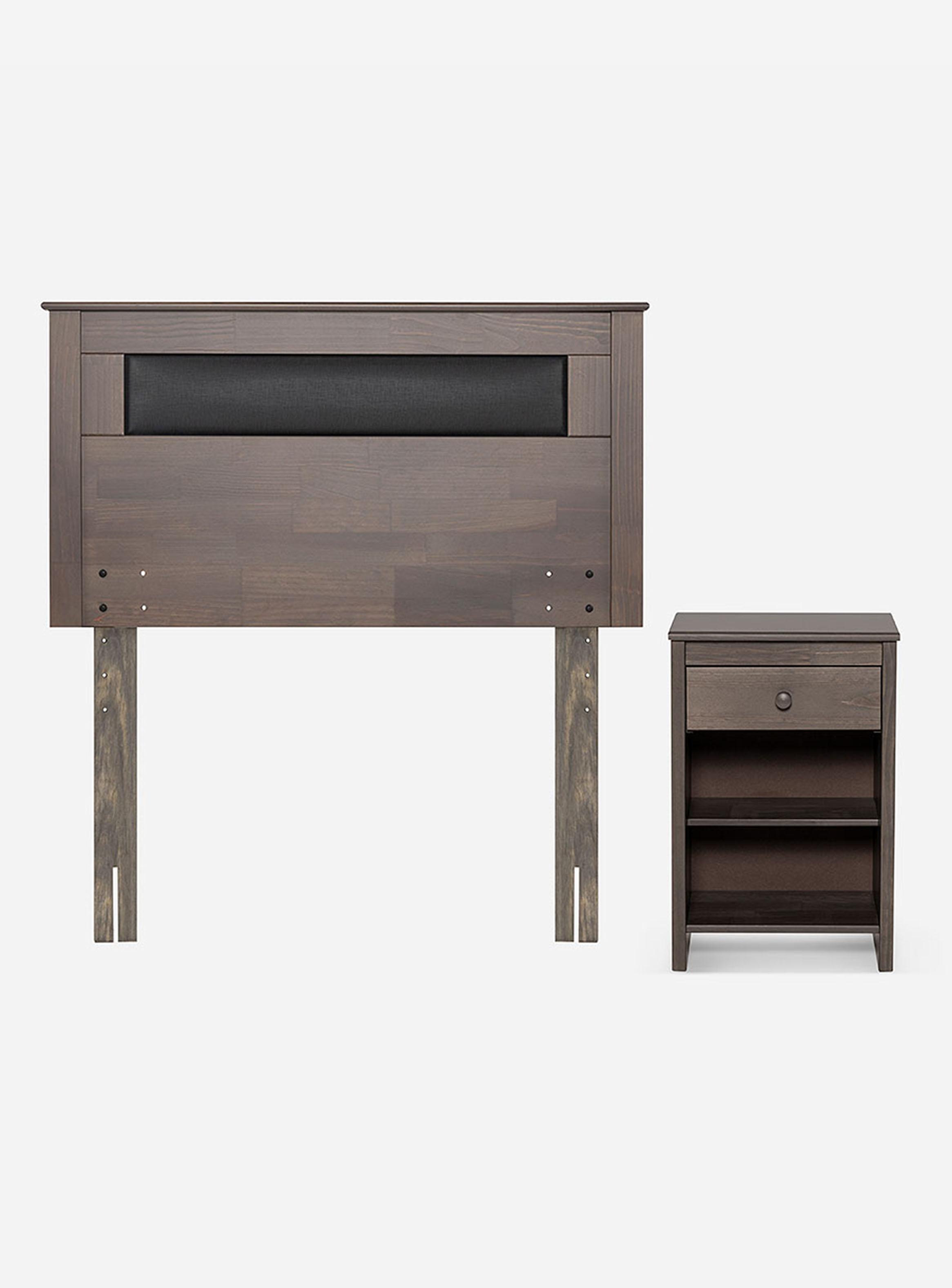 Cama Europea New Style 6 1 Plaza + Respaldo + Velador-2