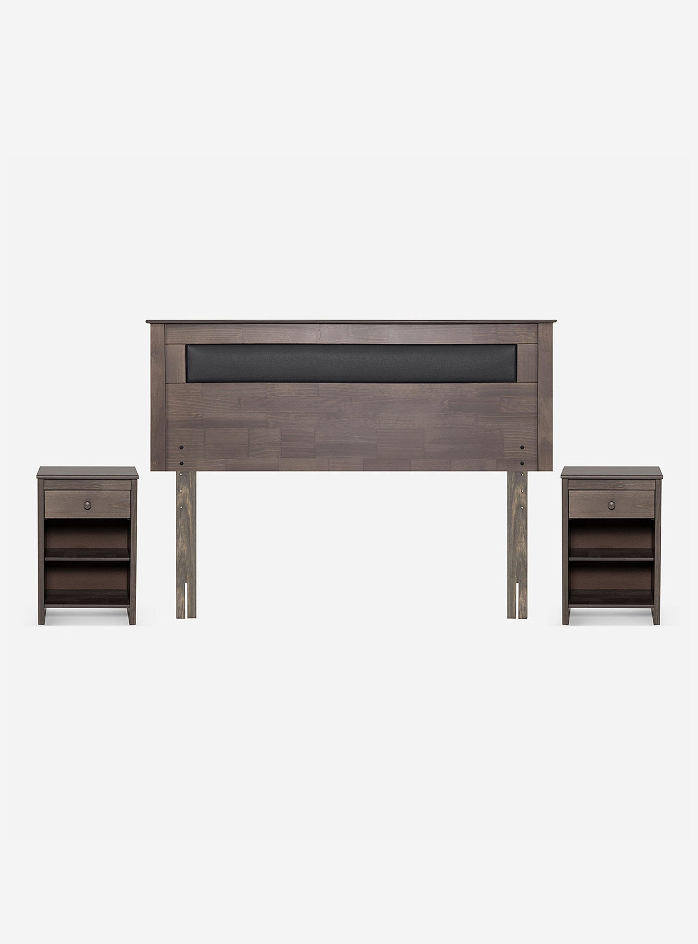 Cama Europea New Style 6 2 Plazas Base Dividida + Set de Muebles Ferrara-2