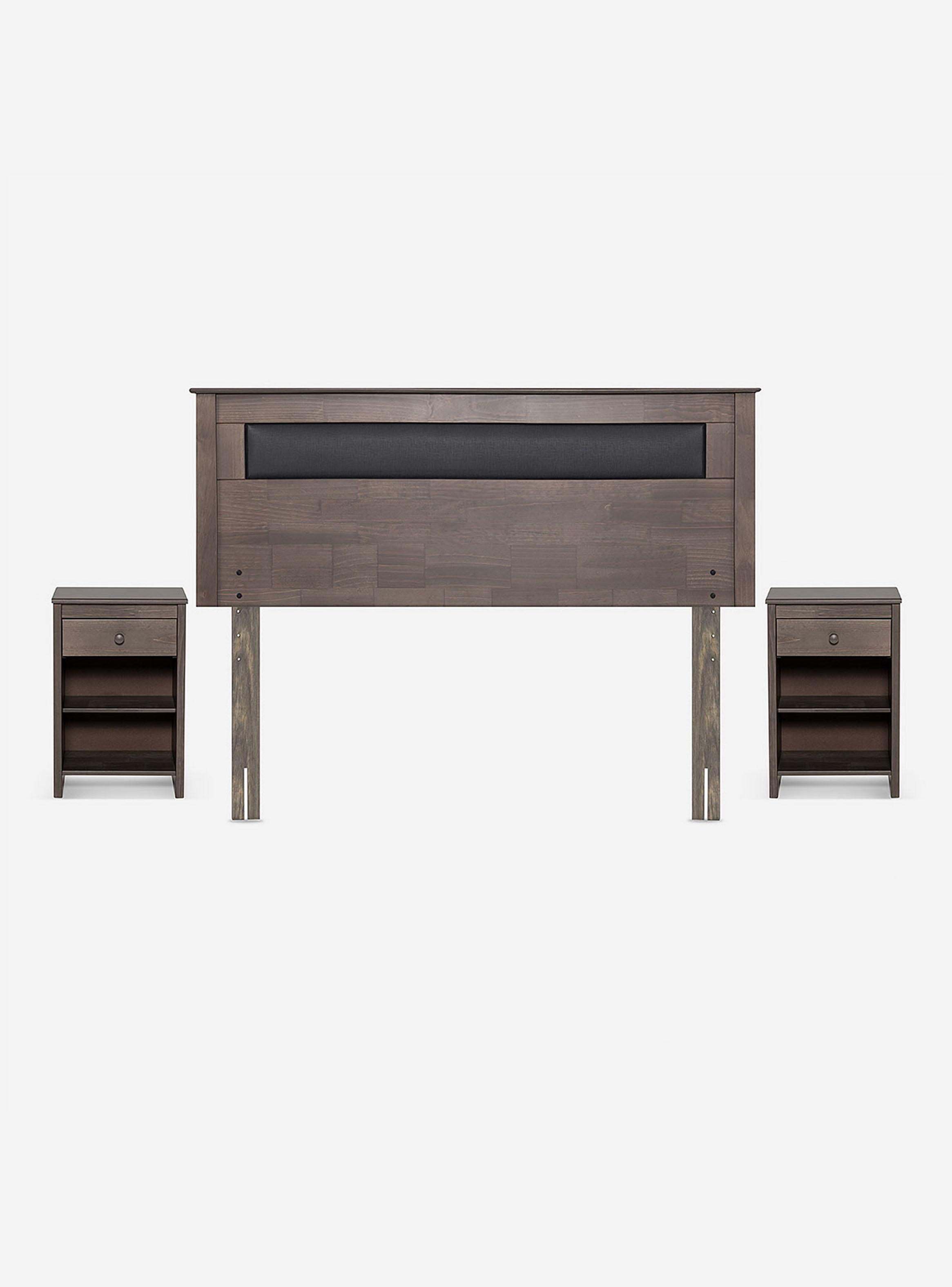 Cama Europea Autonomy 2 Plazas Base Dividida + Respaldo + Veladores-2