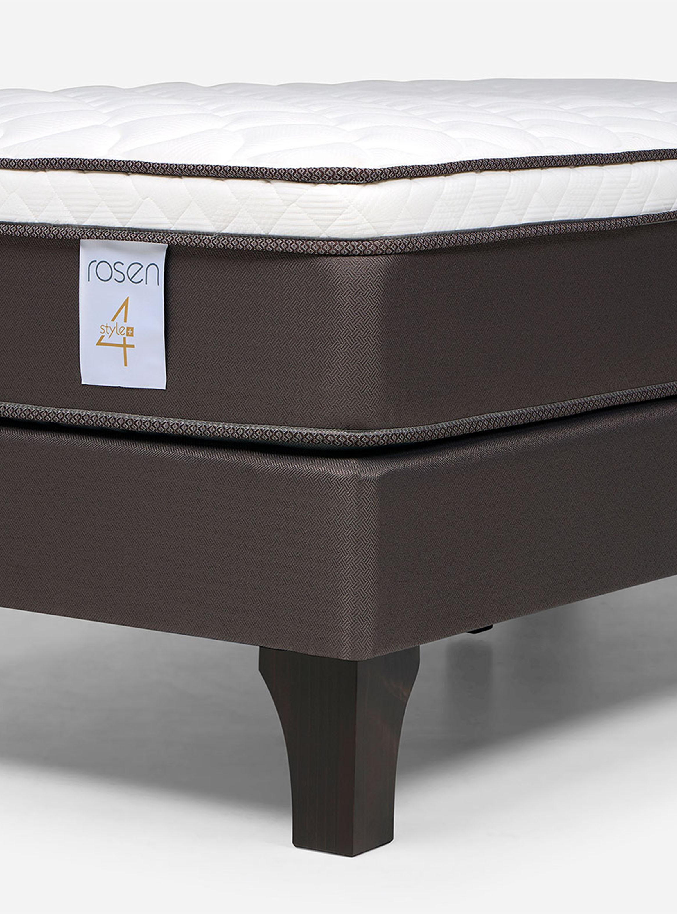 Cama Europea New style 4 plus 1 Plaza + Velador + Respaldo-3