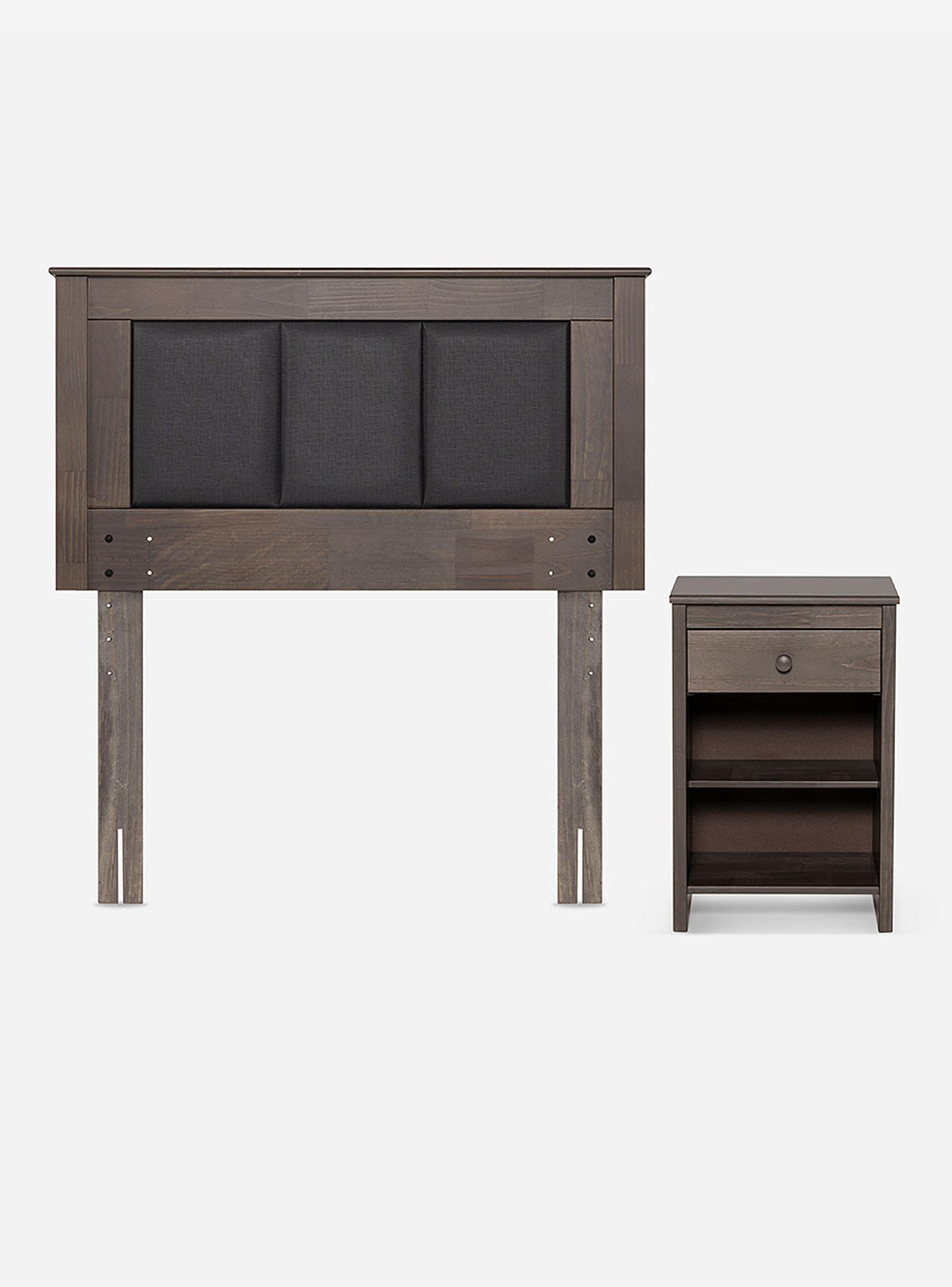 Cama Europea New style 4 plus 1 Plaza + Velador + Respaldo-2