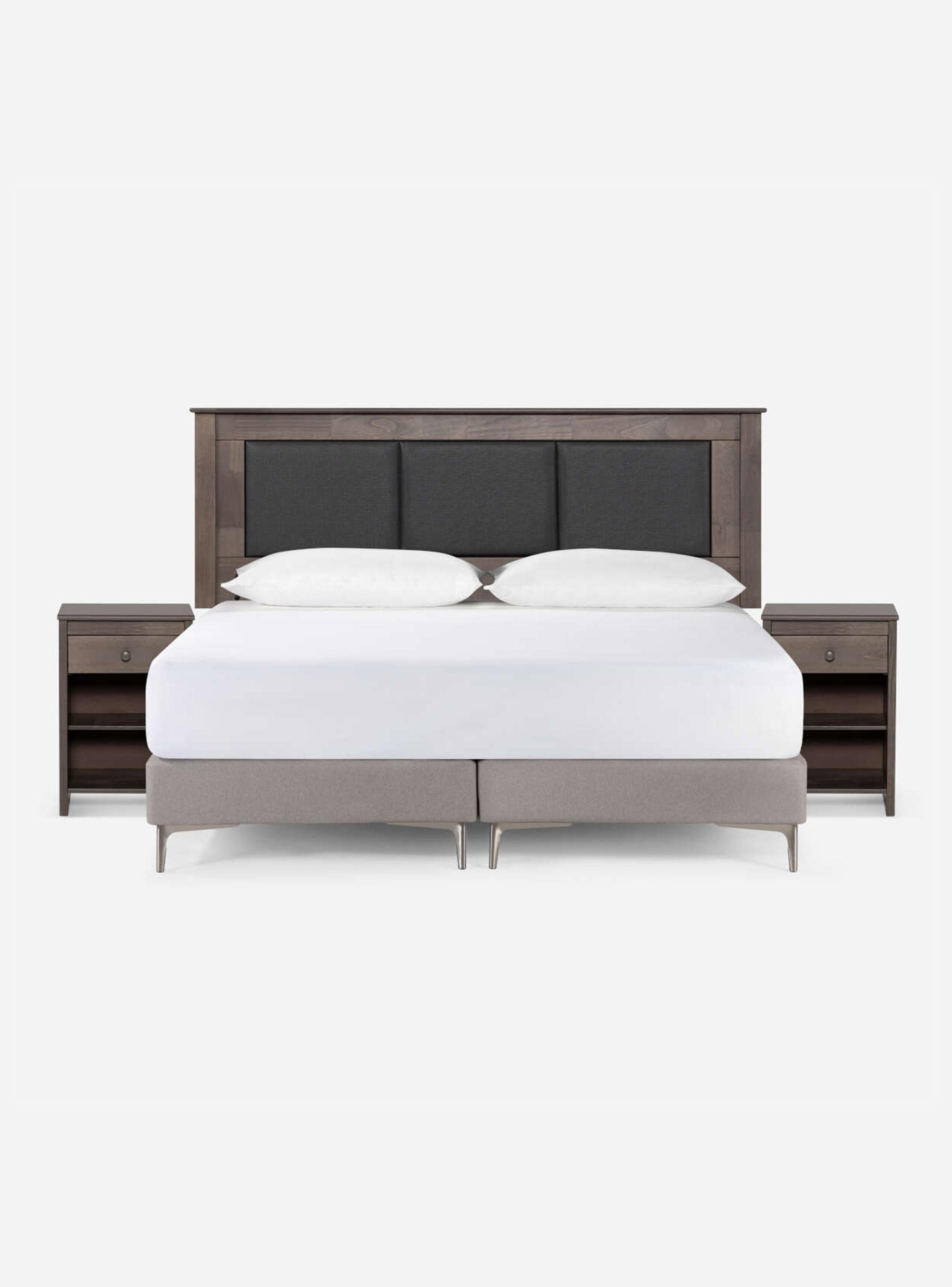 Set de Muebles Respaldo King + Veladores Rachel Gris-4