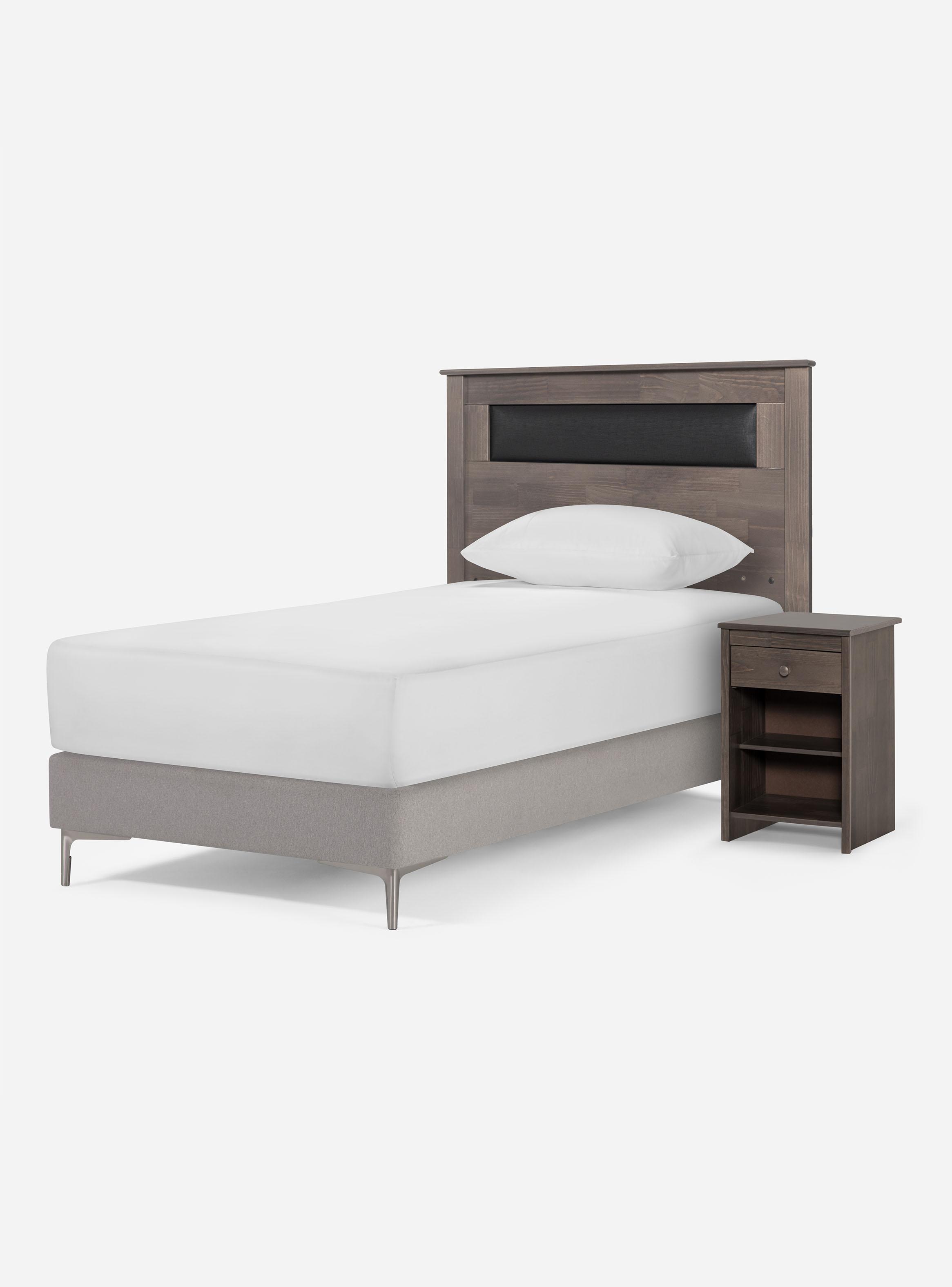 Set de Muebles Ferrara 1.5 Plazas Gris-2