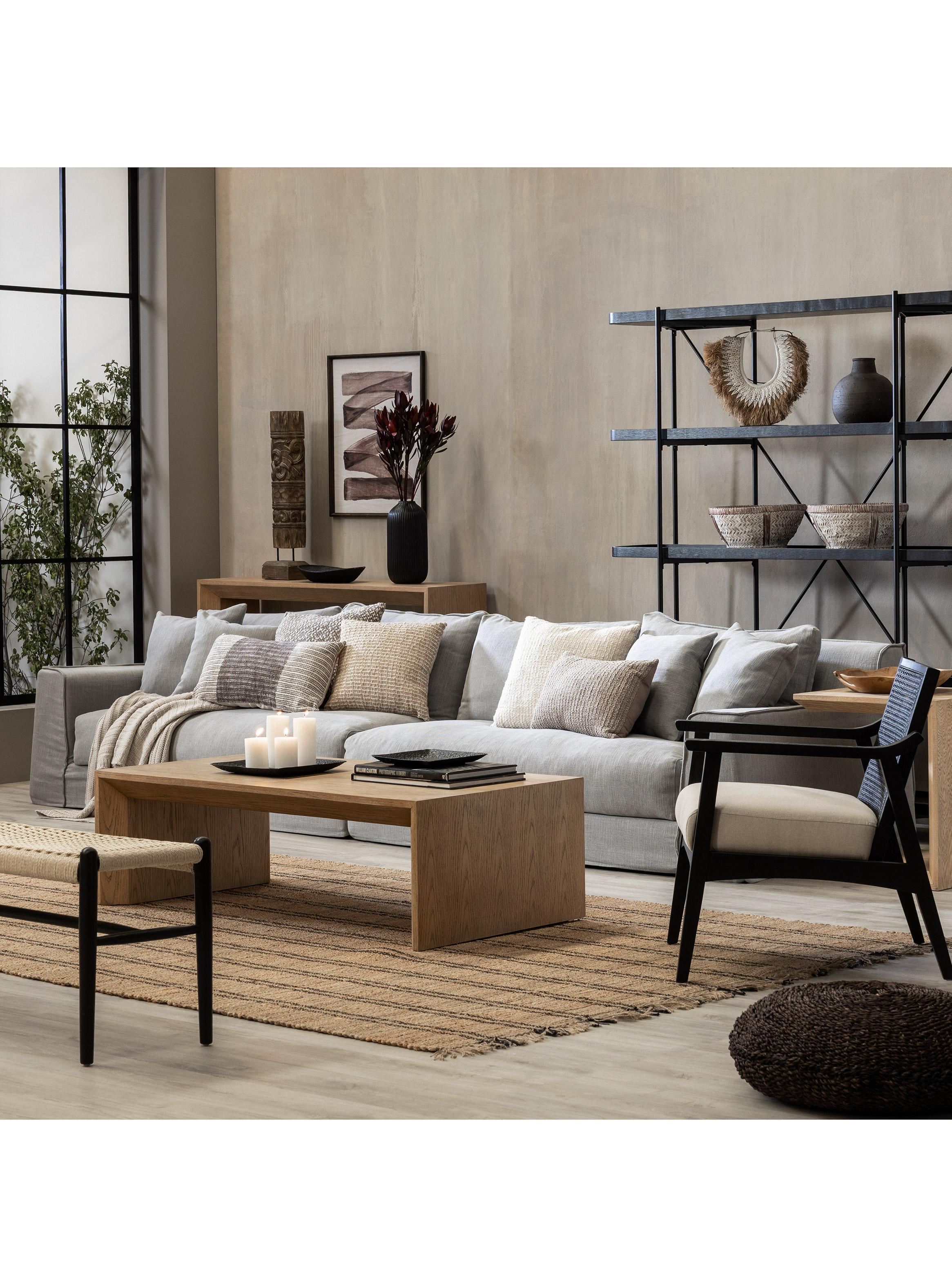 Cojín Suelo Negro 60x20 cm-3