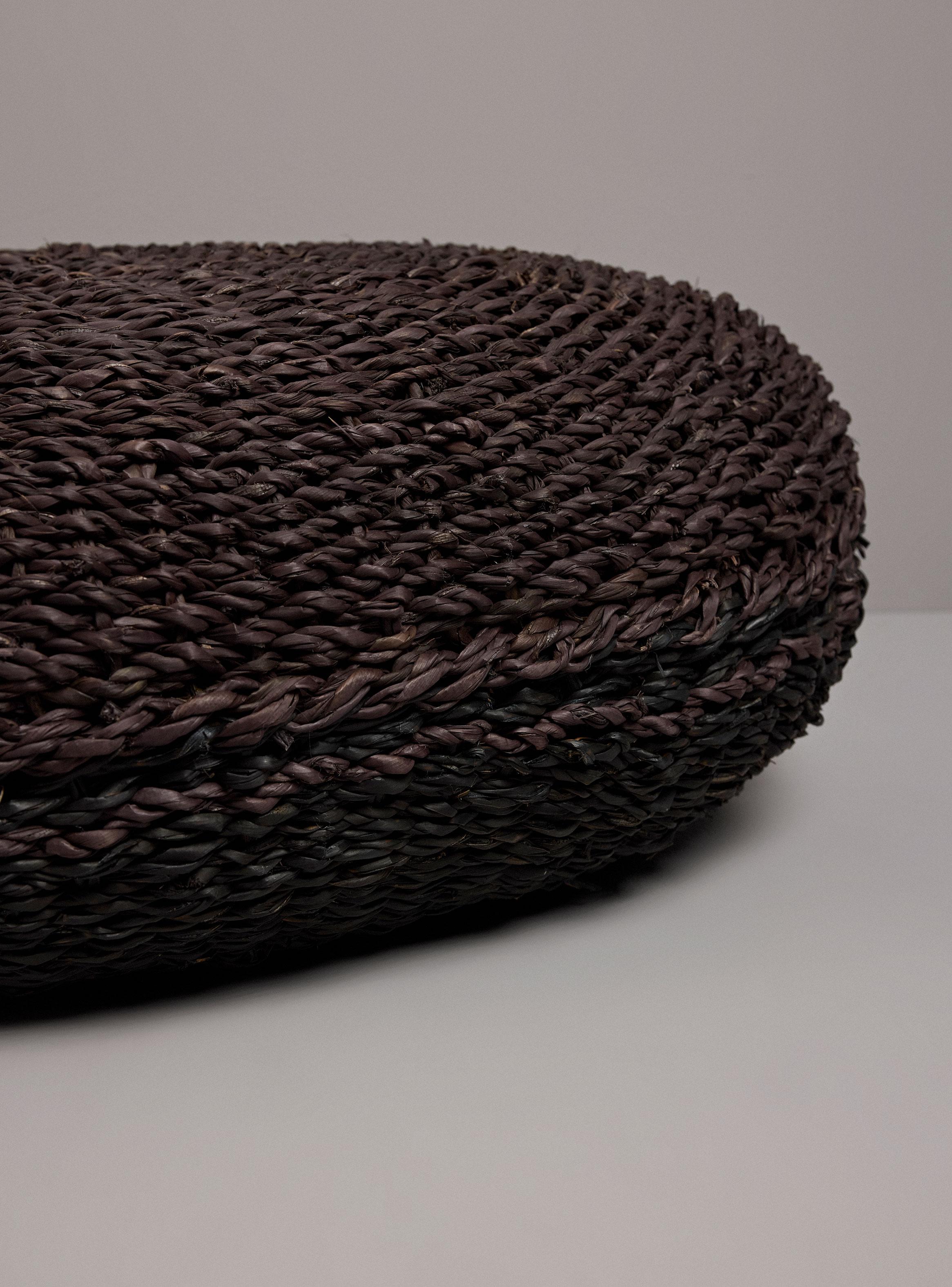 Cojín Suelo Negro 60x20 cm-2