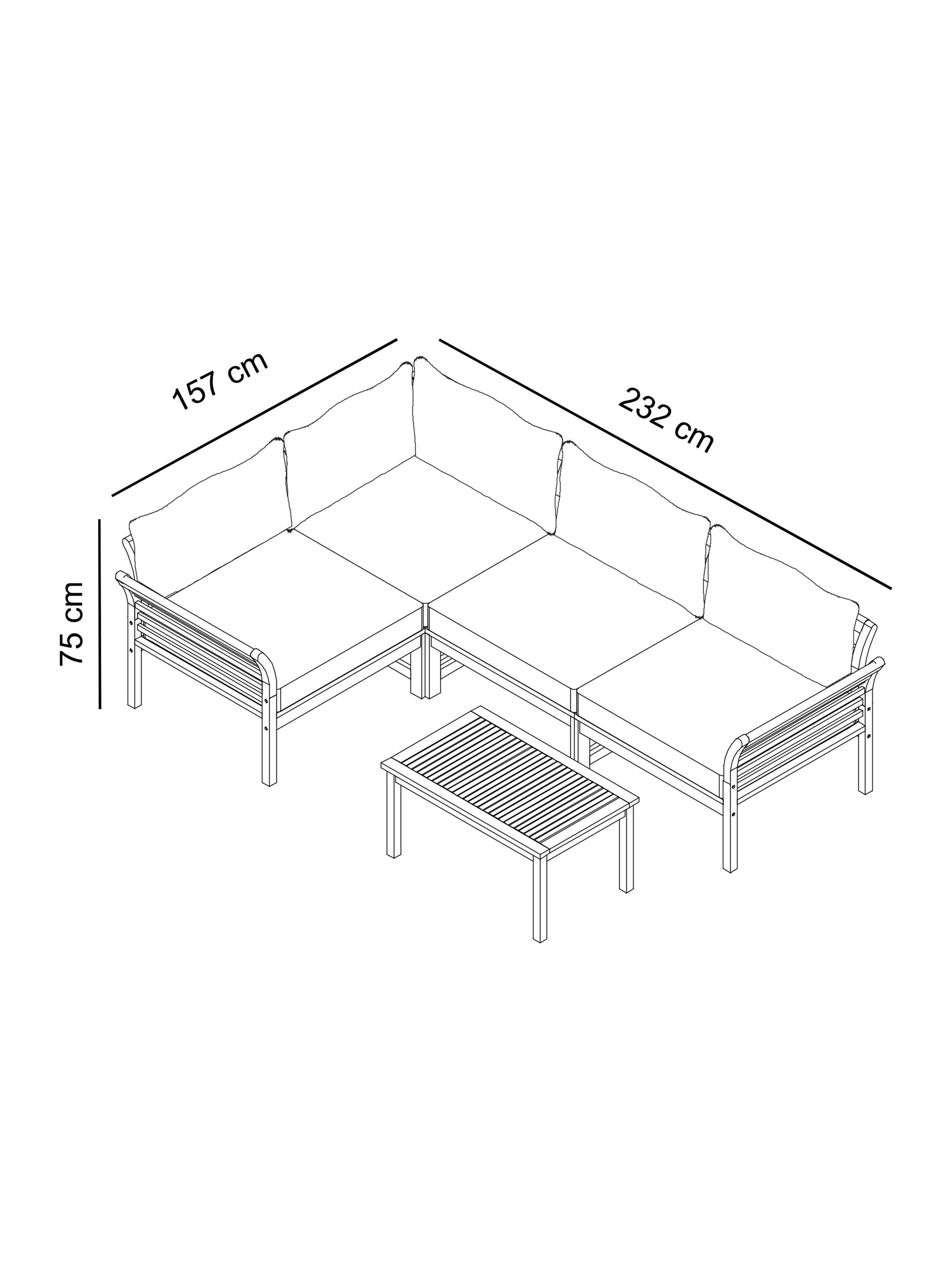 Juego de Living Terraza Pecan Esquinero-12