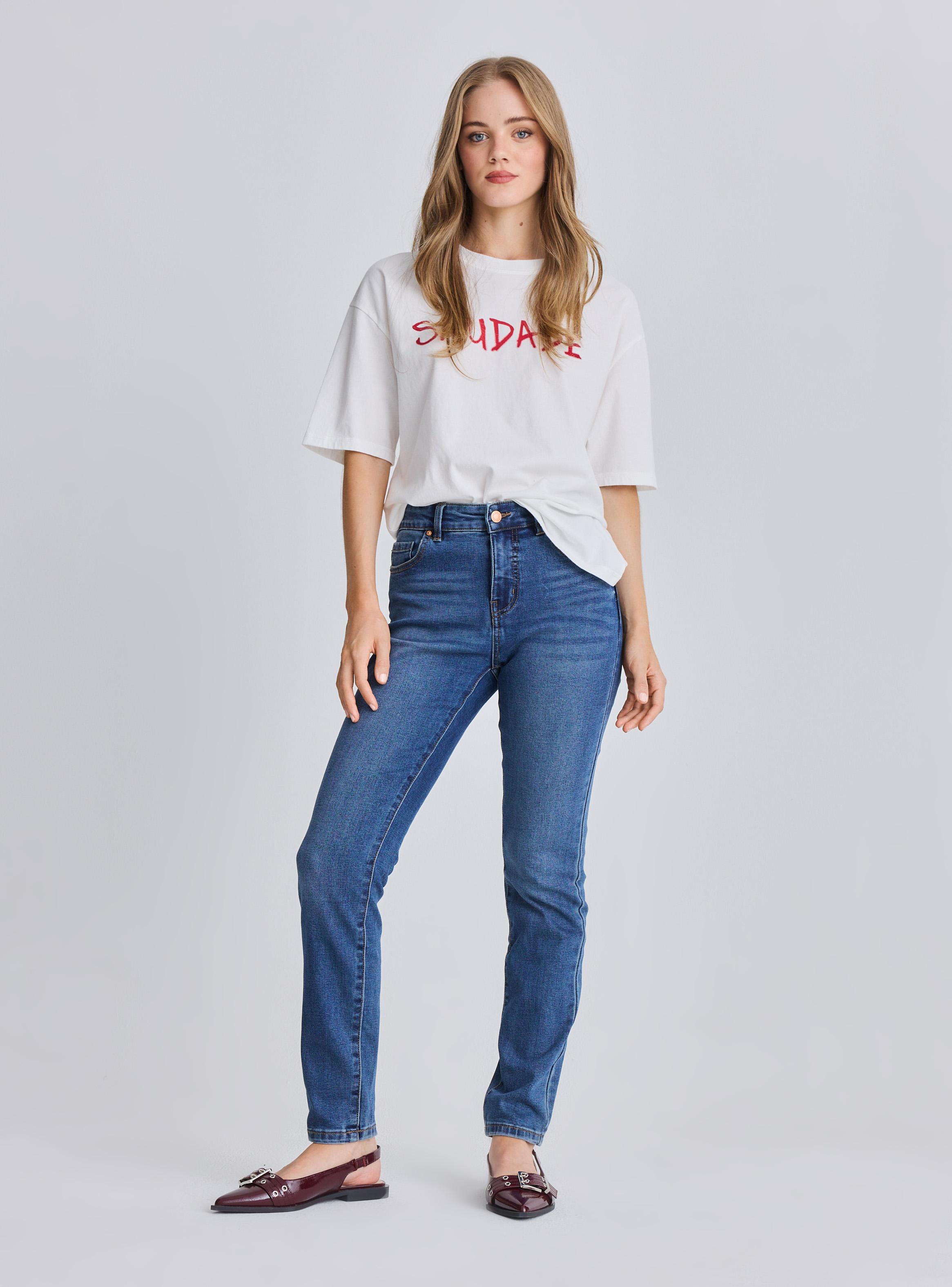 Jeans Básico 5 Bolsillos Skinny Tiro Alto-4