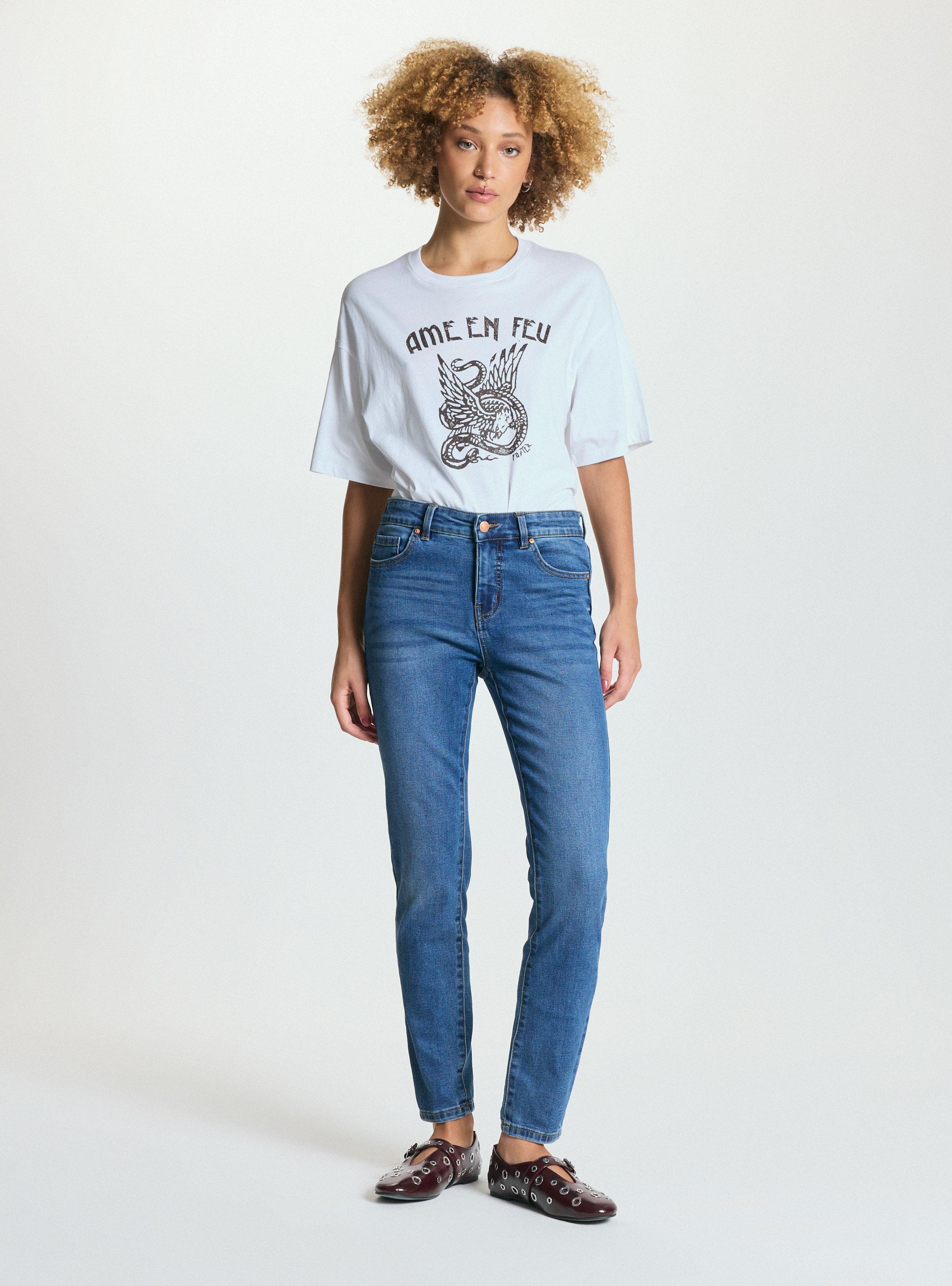 Jeans Básico 5 Bolsillos Skinny Tiro Alto-4