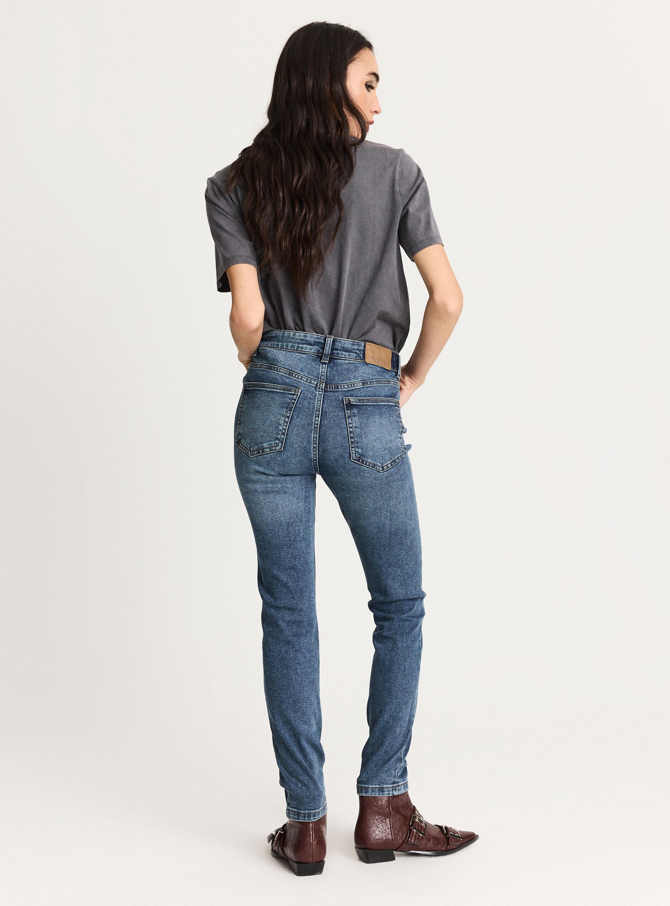 Jeans Básico 5 Bolsillos Skinny Tiro Alto-5