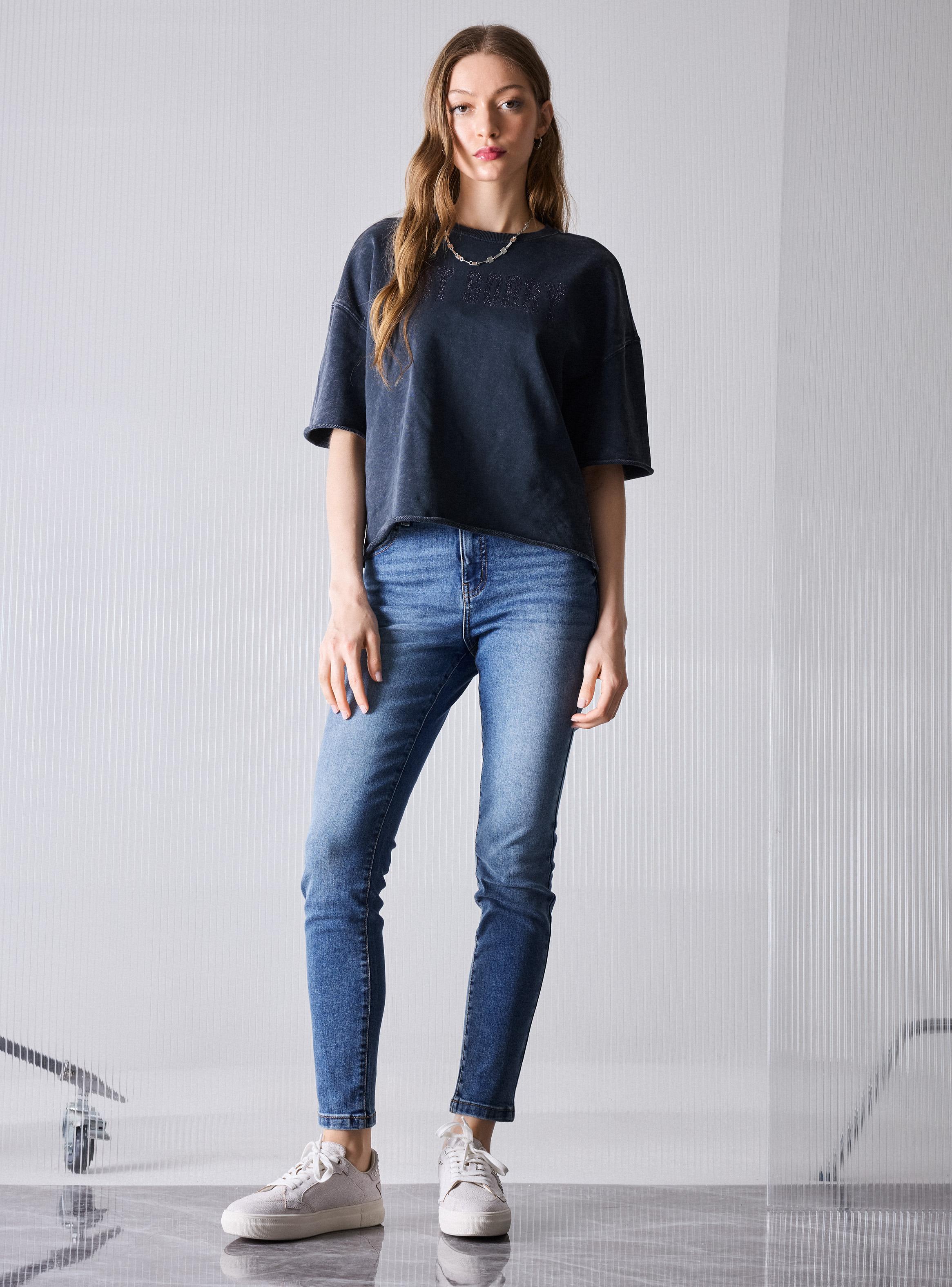 Jeans Básico 5 Bolsillos Lavado Medio-4
