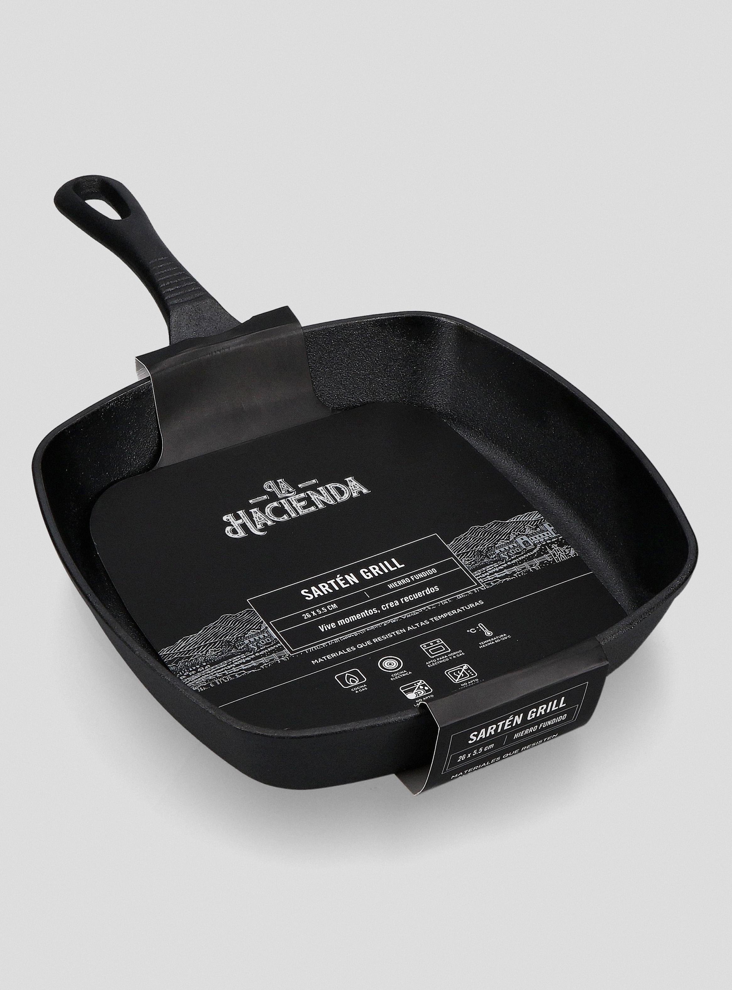 Sartén Grill Hierro Fundido 26x5.5 cm-3