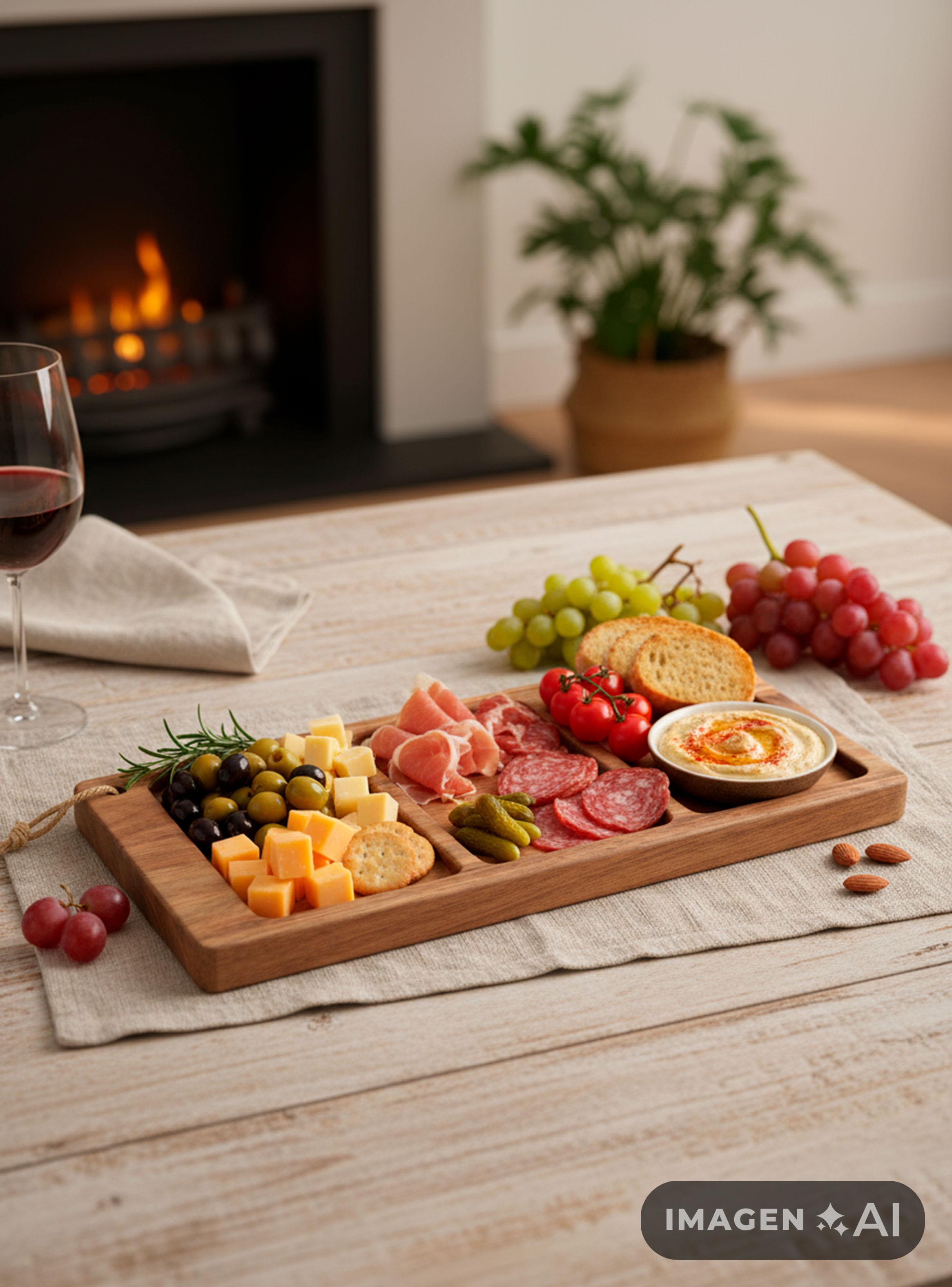 Tabla 30x15 cm Acacia Rustica 3 Divisiones-2