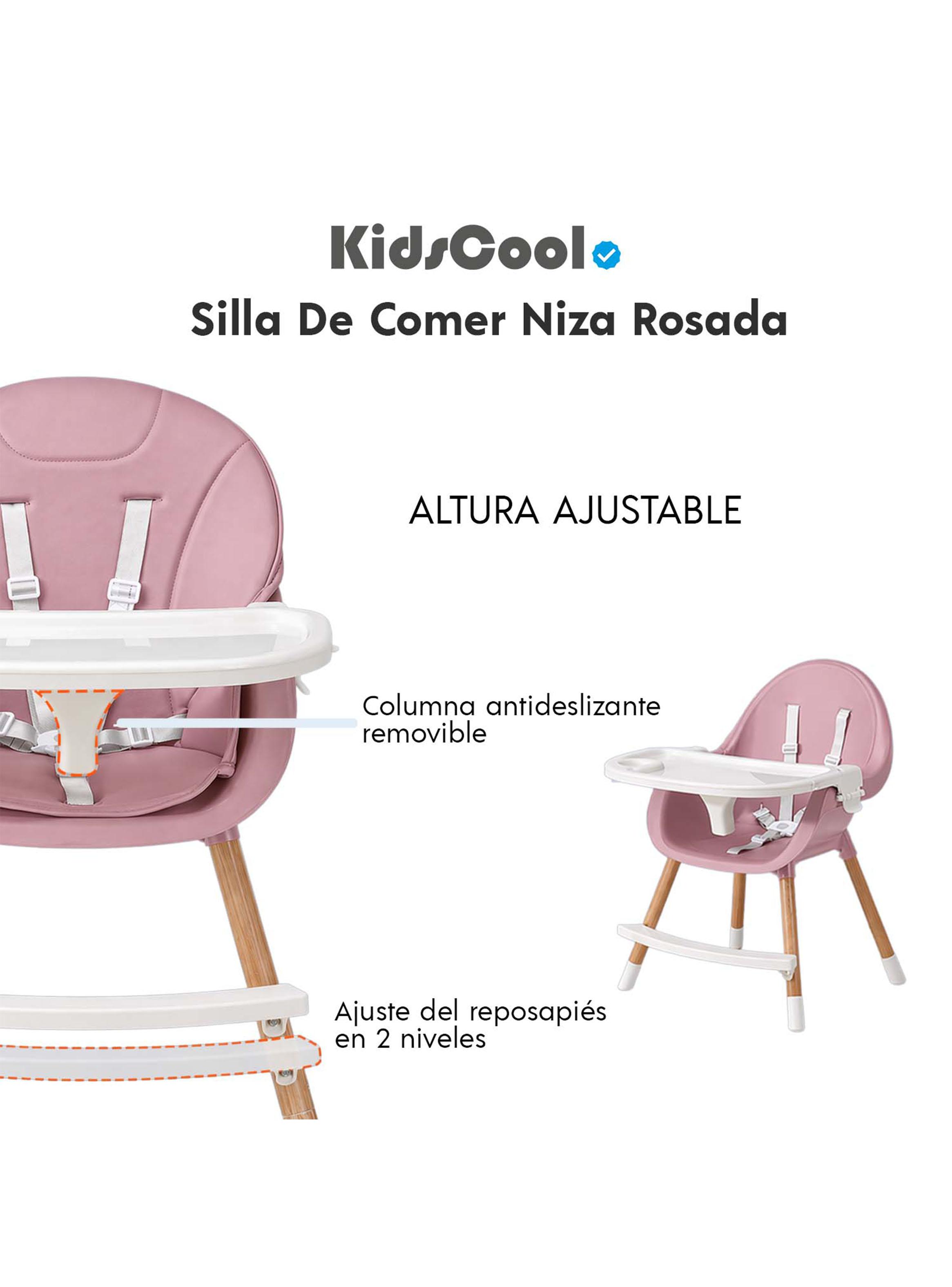 Silla de Comer Niza Rosada Kidscool-3