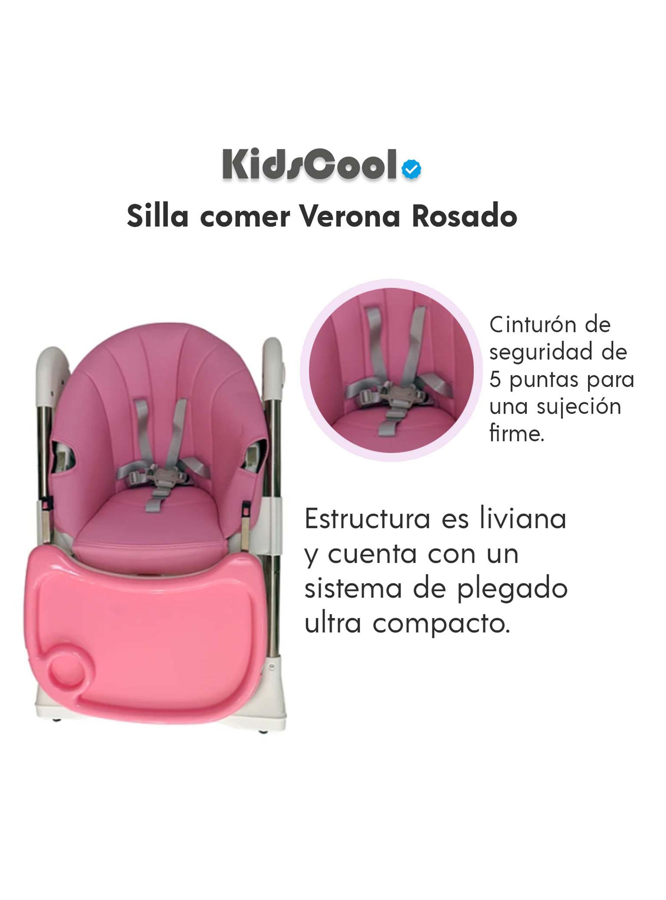 Silla Kidscool de Comer Verona Rosada-3