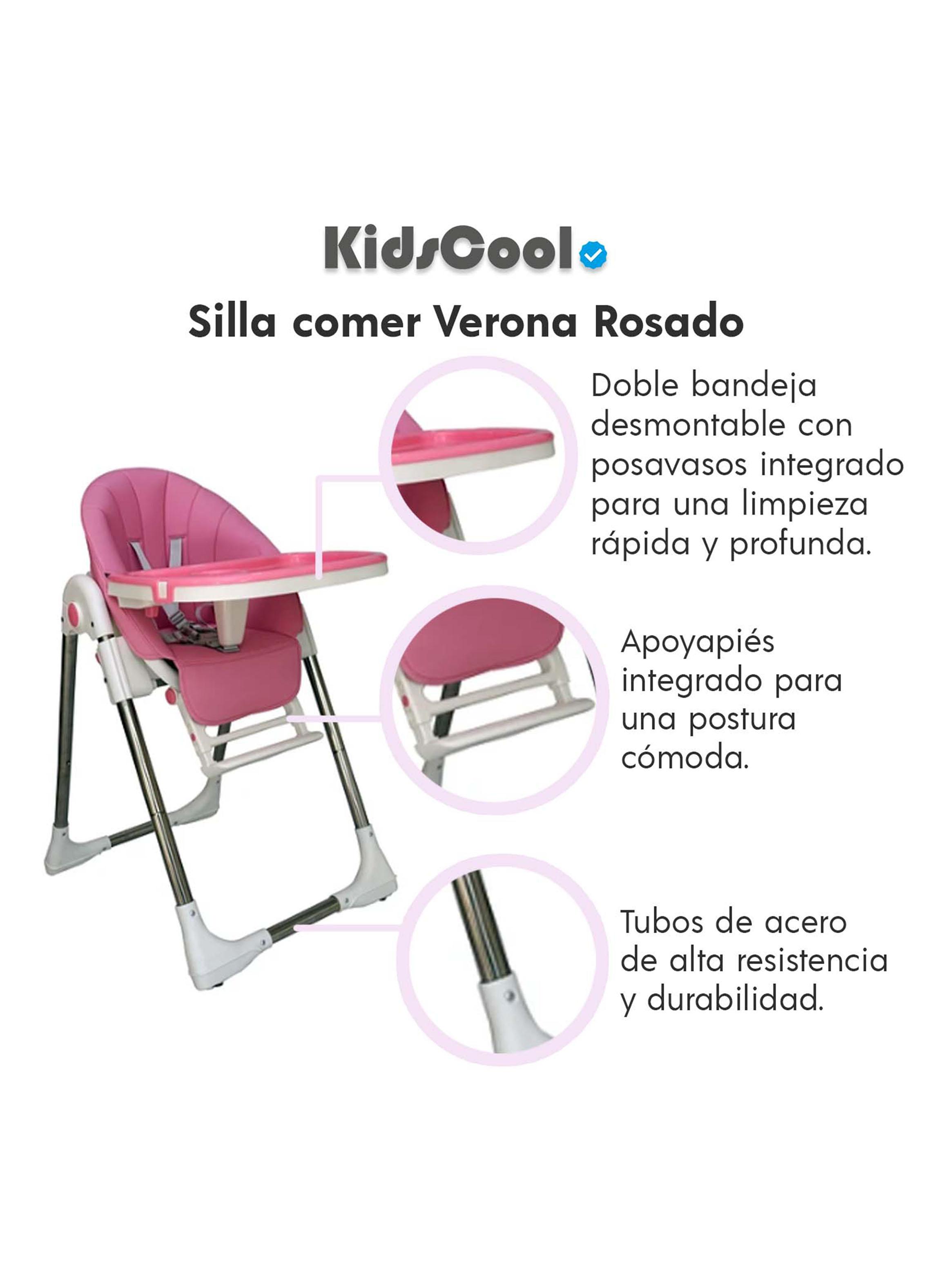 Silla Kidscool de Comer Verona Rosada-4