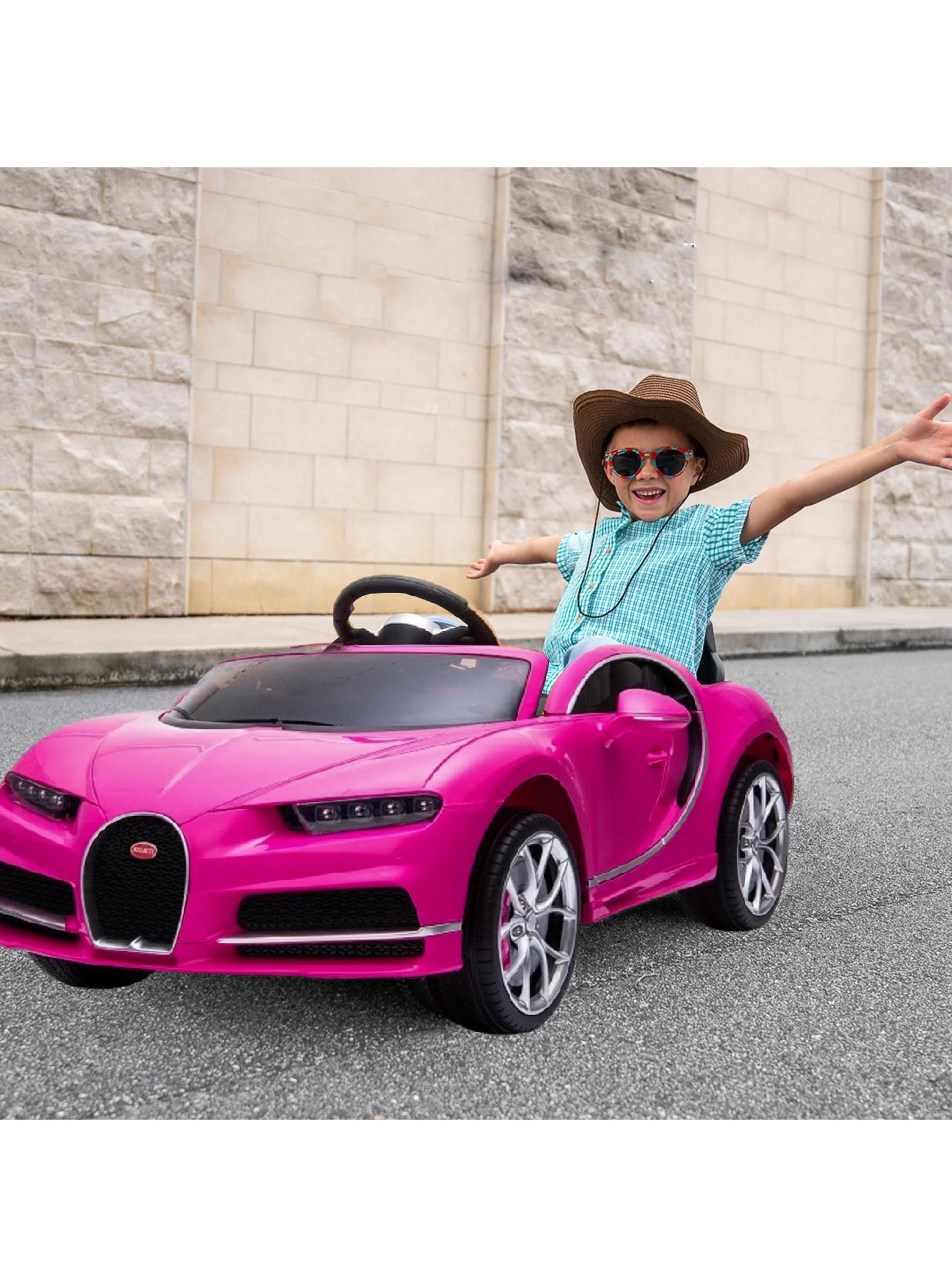 Auto a Batería Bugatti 12 Volts Rosado-5