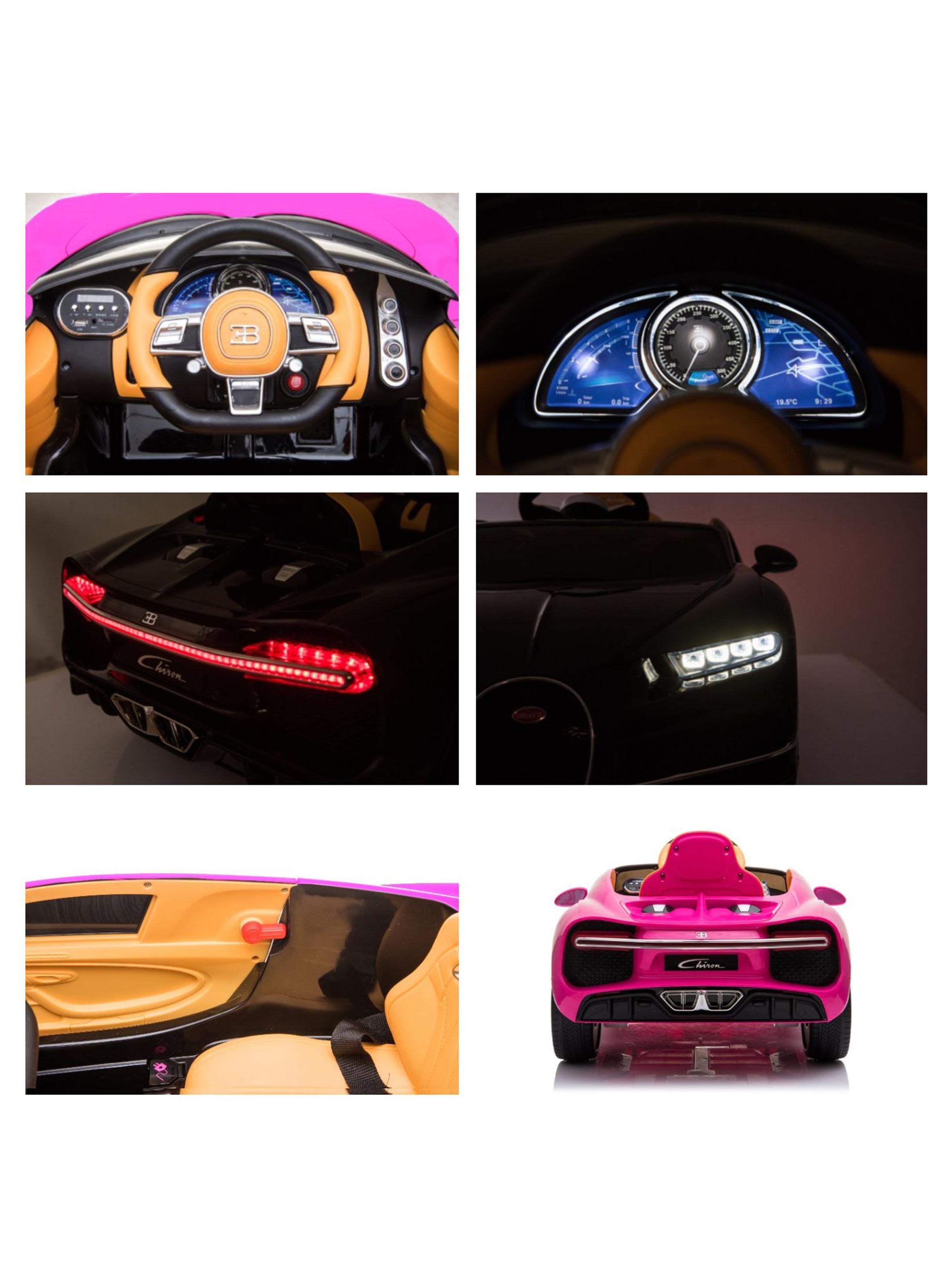 Auto a Batería Bugatti 12 Volts Rosado-4
