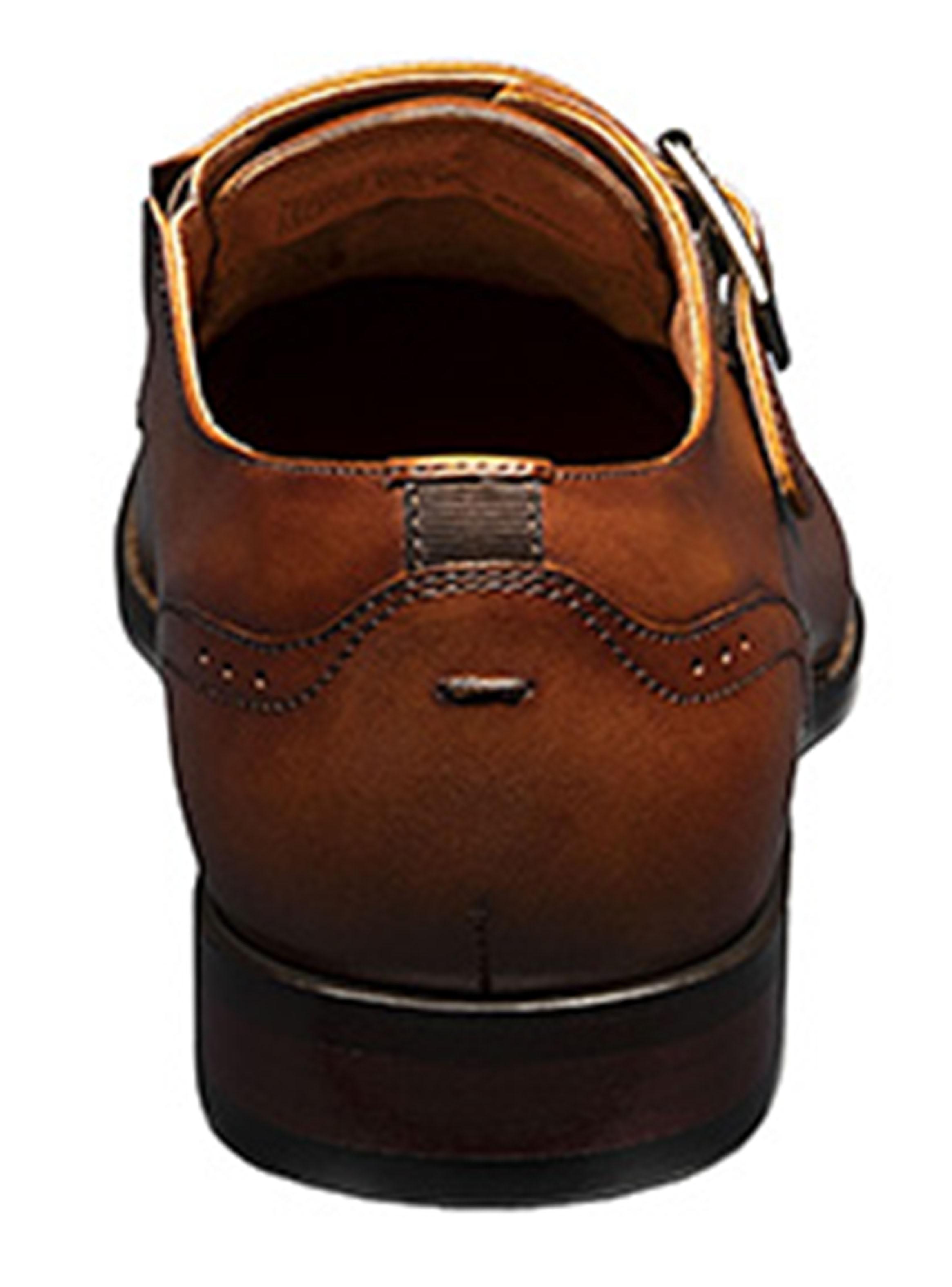 Zapato Formal Cognac Sorrento Plain Toe Single Cuero Hombre-4