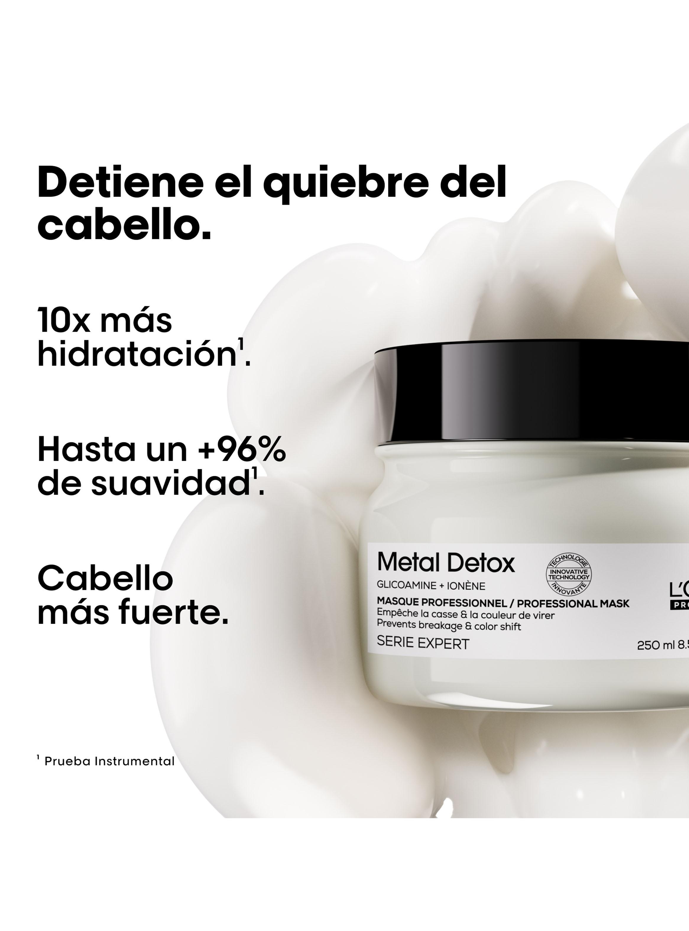Set Metal Detox Anti-Quiebre Cabello Dañado Color Shampoo 300ml + Máscara 250ml + Cosmetiquero-2