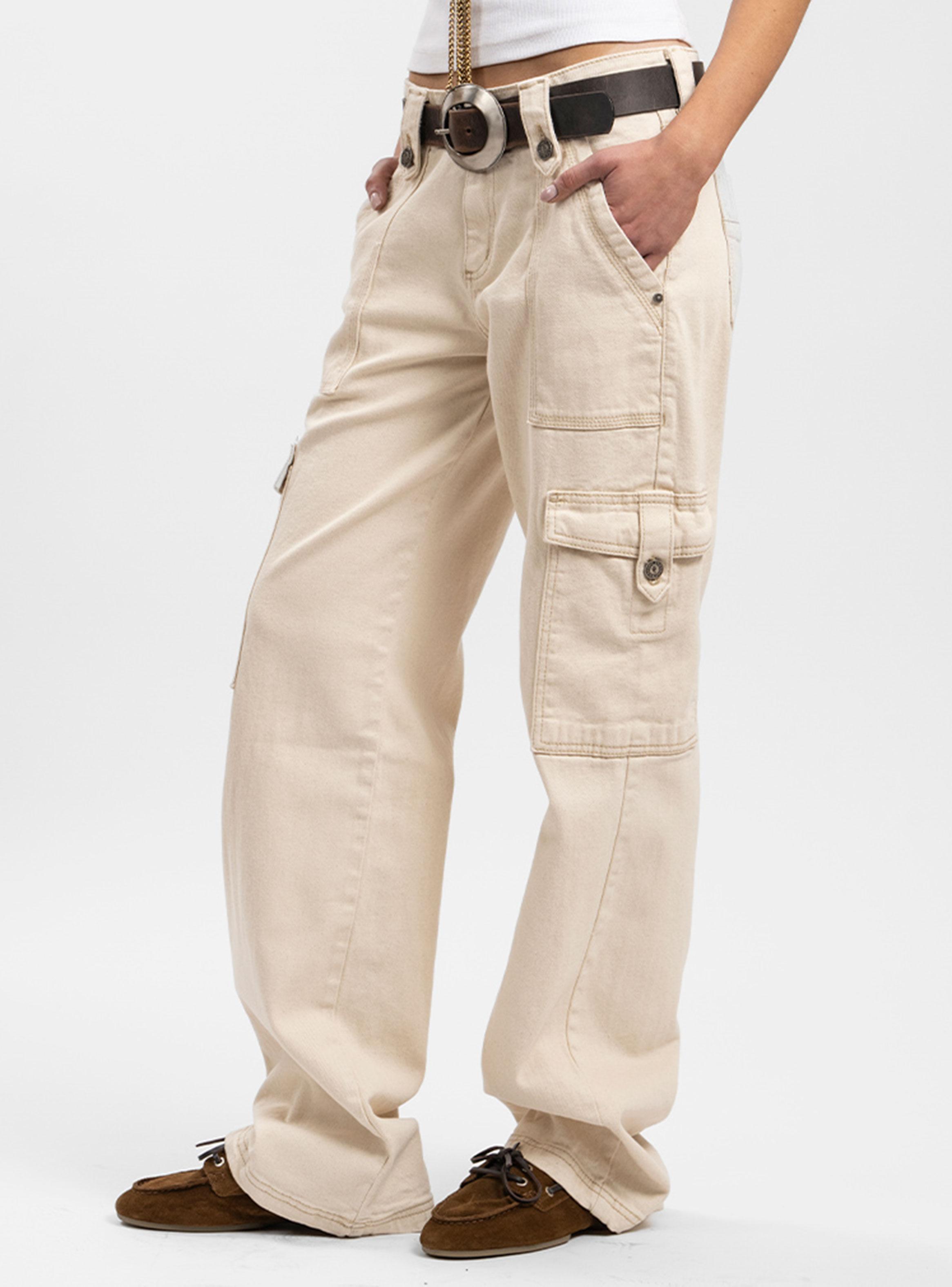 Jeans Cargo Tiro Alto Juana Crudo-2