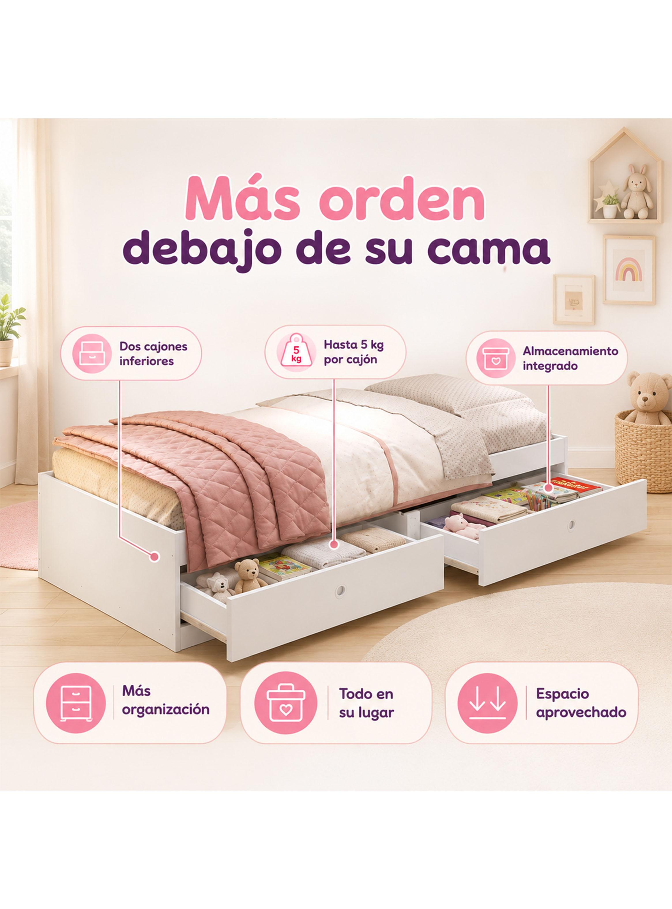 Cama Infantil Cariño Blanca-3