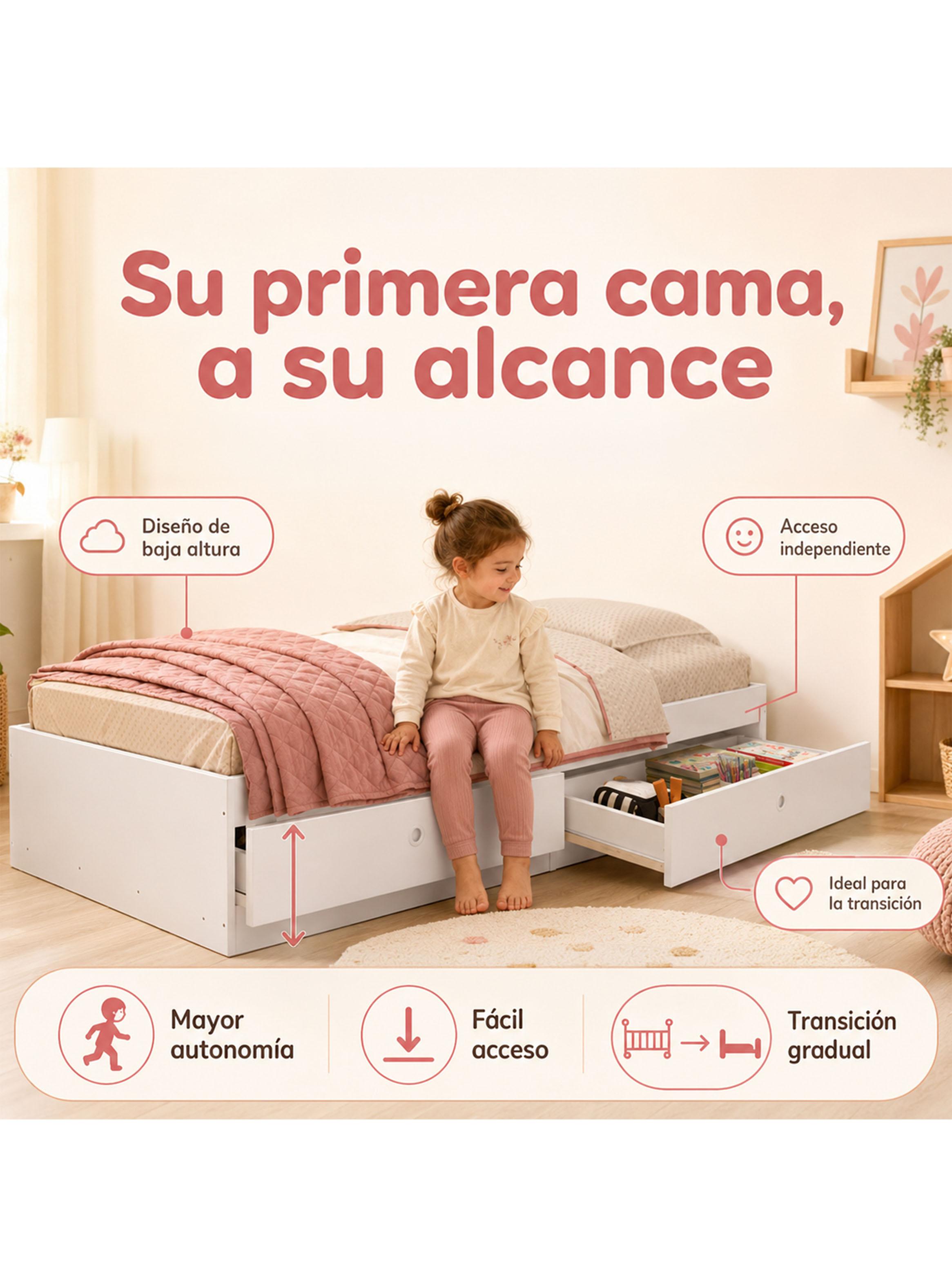 Cama Infantil Cariño Blanca-4