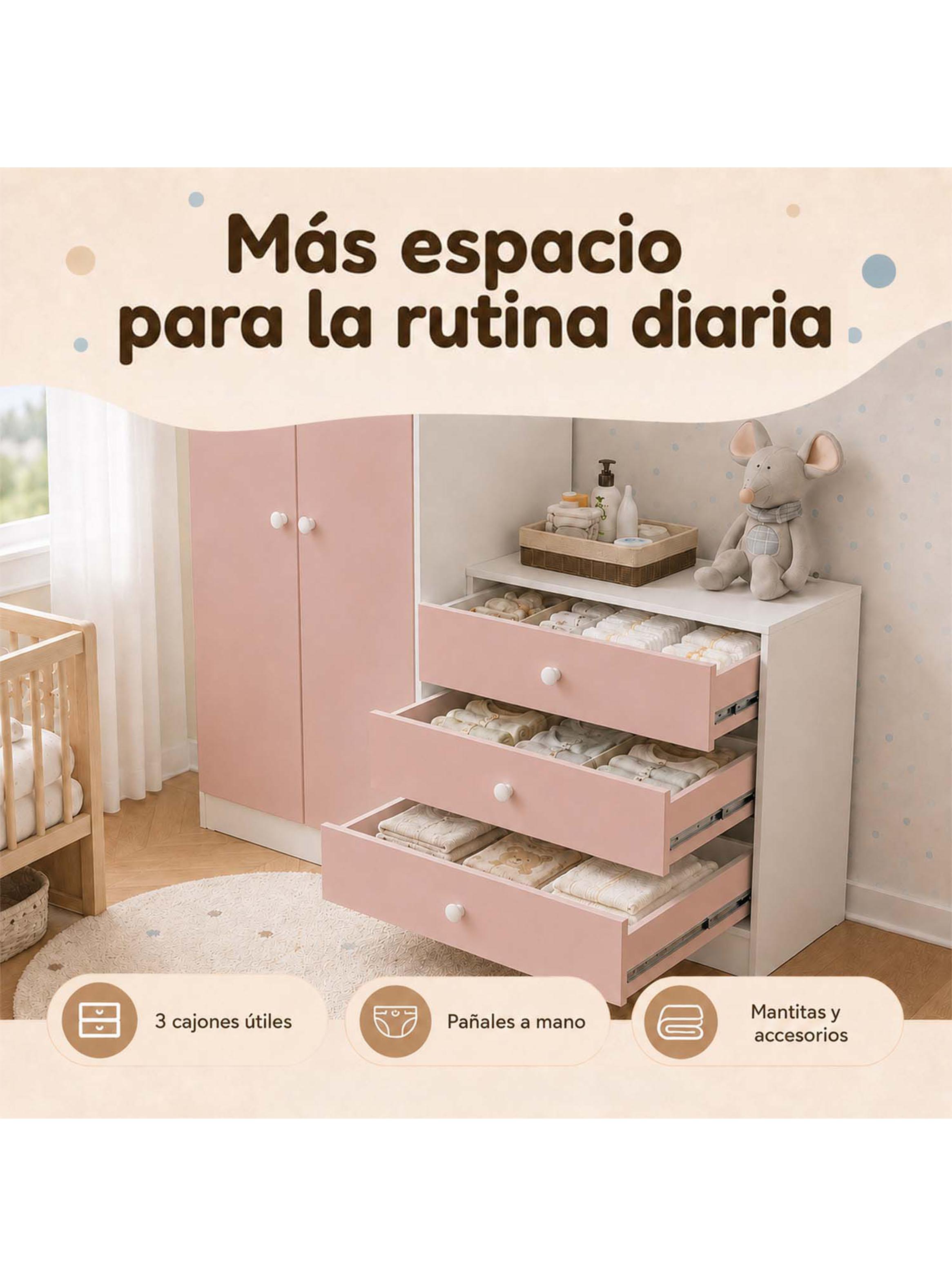 Armario Cómoda Pimpollo Rosado-3