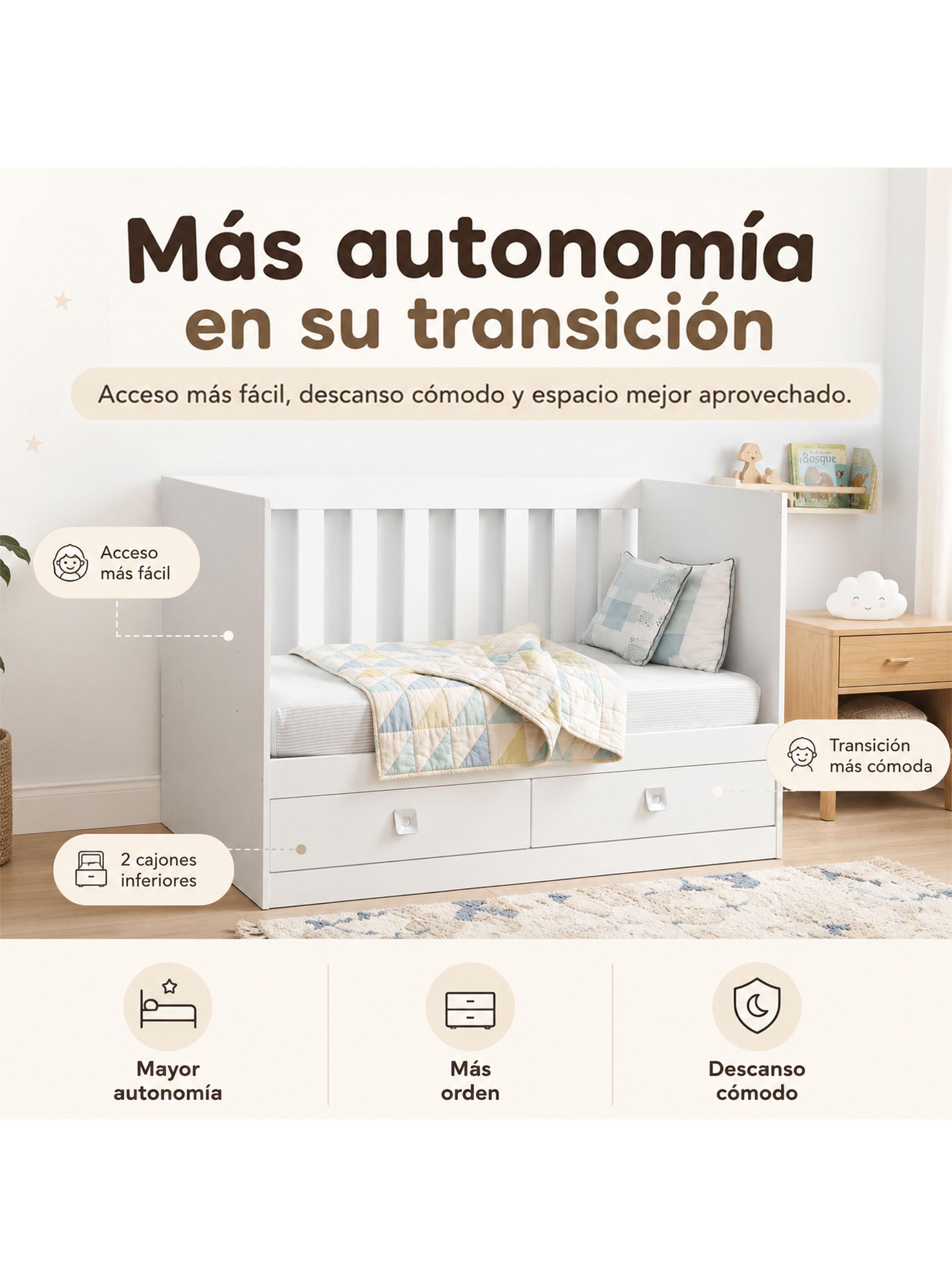Cuna Multifunción New Amore 3 x 1 Blanco-4