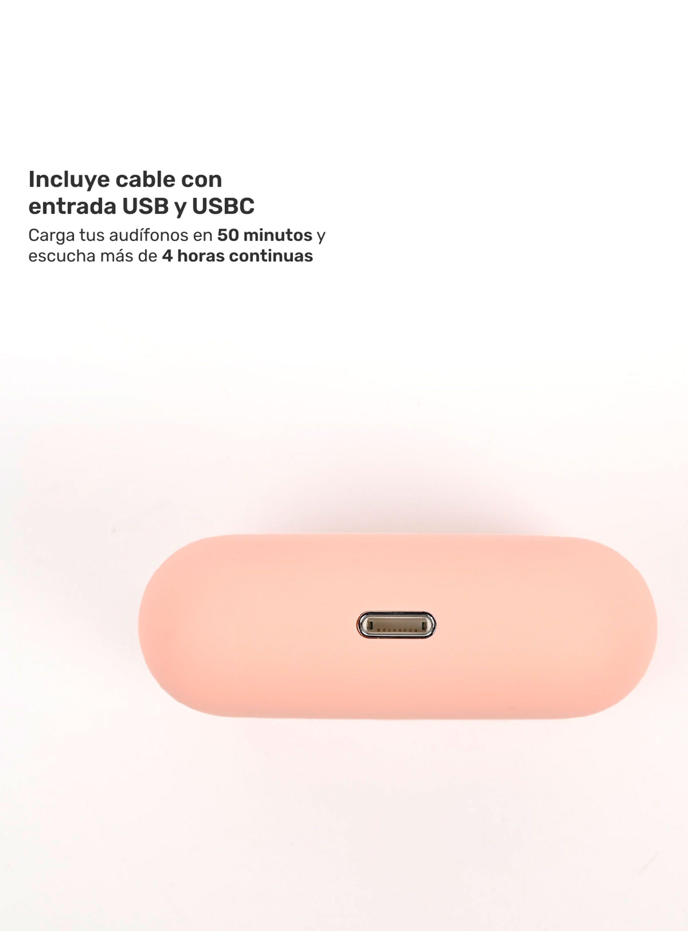 Audífonos Bluetooth Inalámbrico RM7 Pro Rosado-4