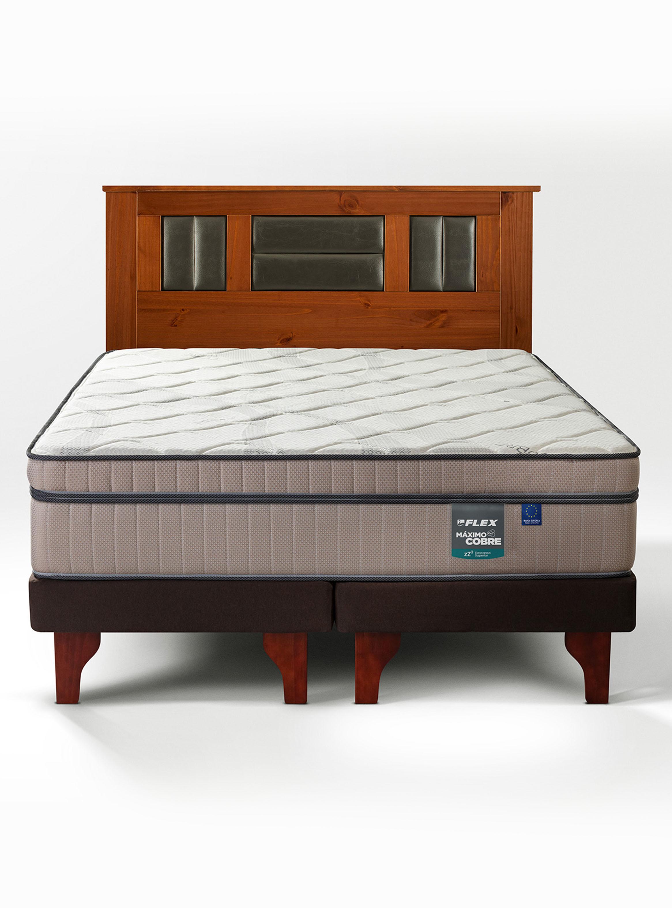 Cama Europea Máximo Cobre King + Respaldo Lorraine-2