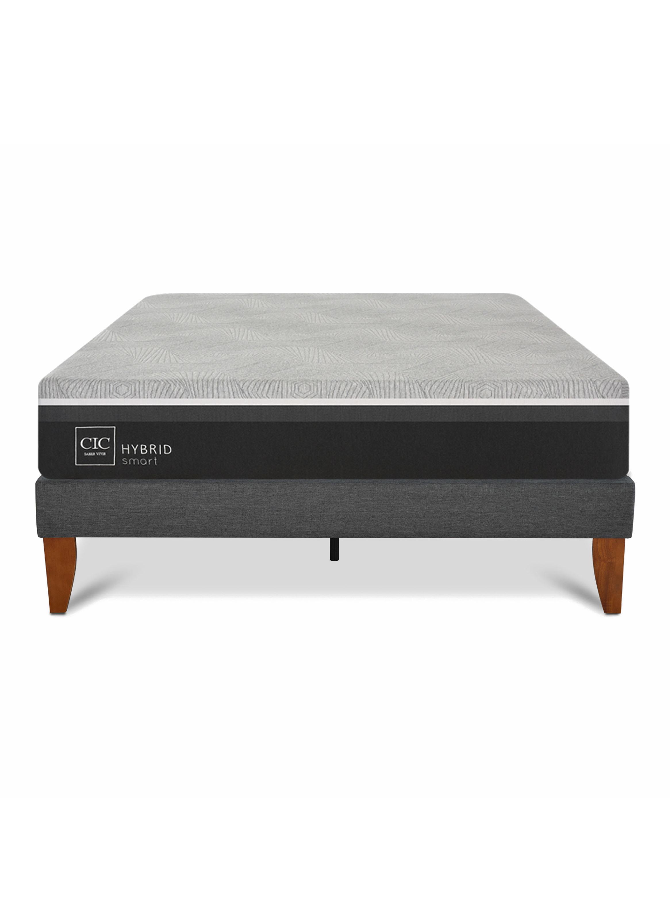 Cama Europea Box Hybrid 2 Plazas Base Normal-2