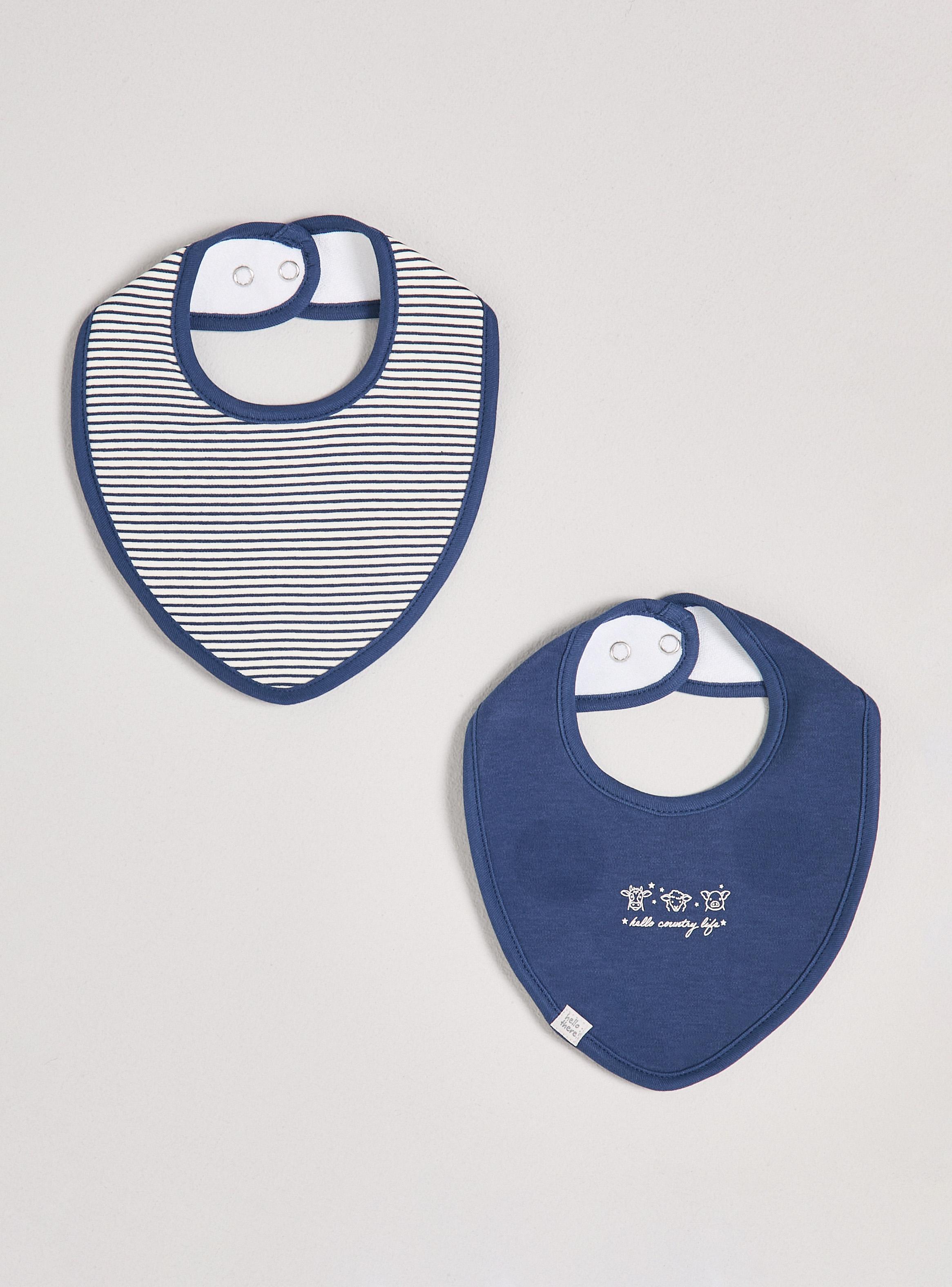 Babero Bipack Liso y Estampado con Doble Broche-0