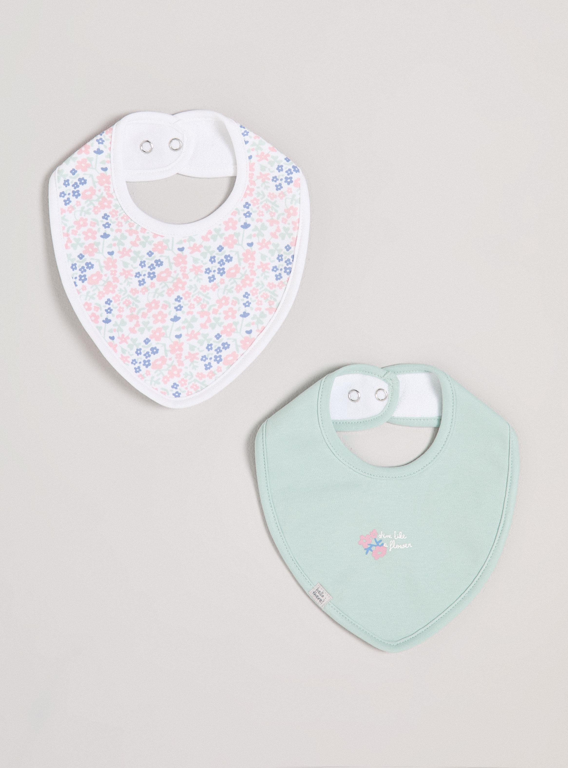 Babero Bipack Liso y Estampado con Doble Broche-0