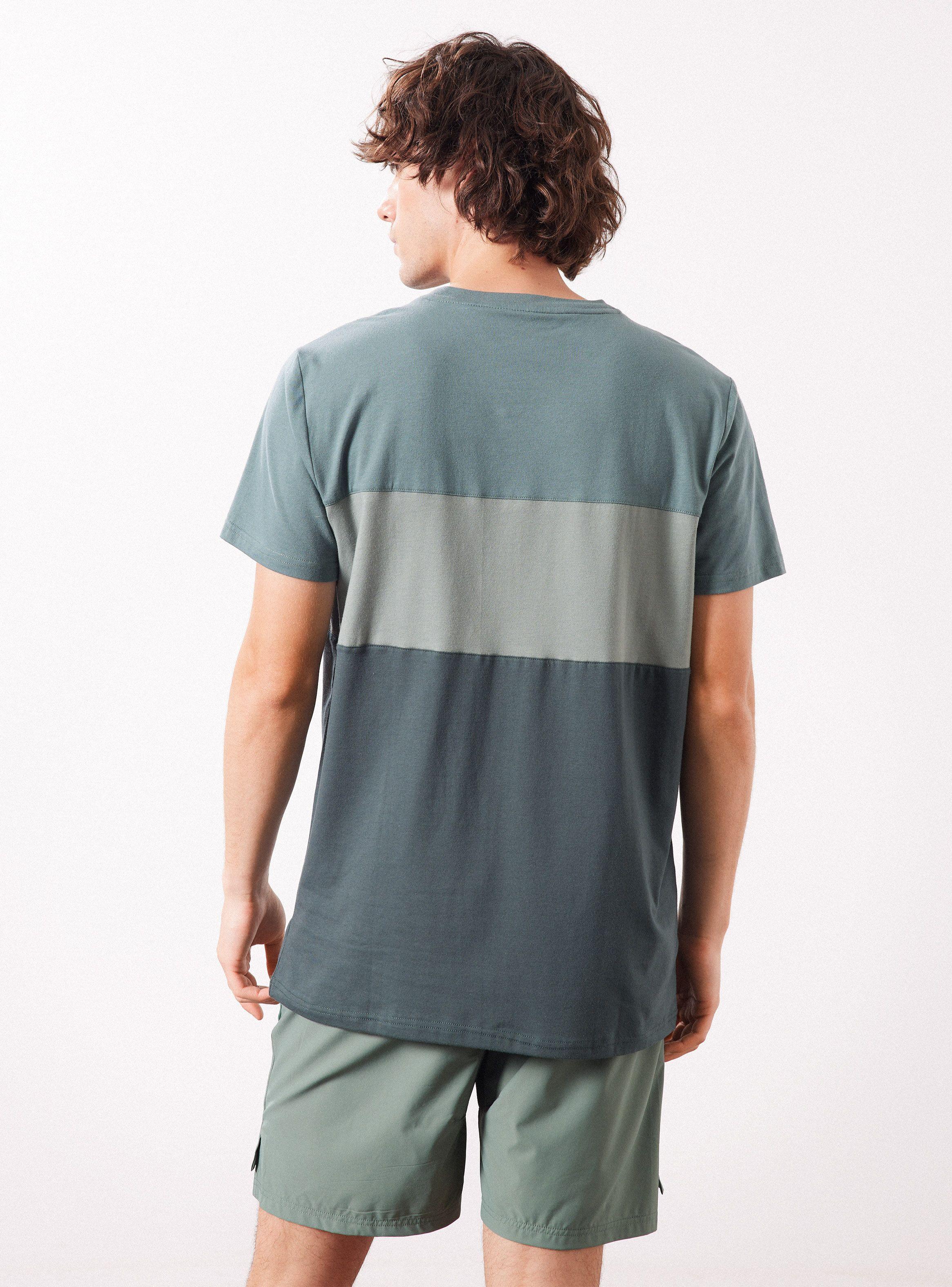 Polera Manga Corta Color Block-1