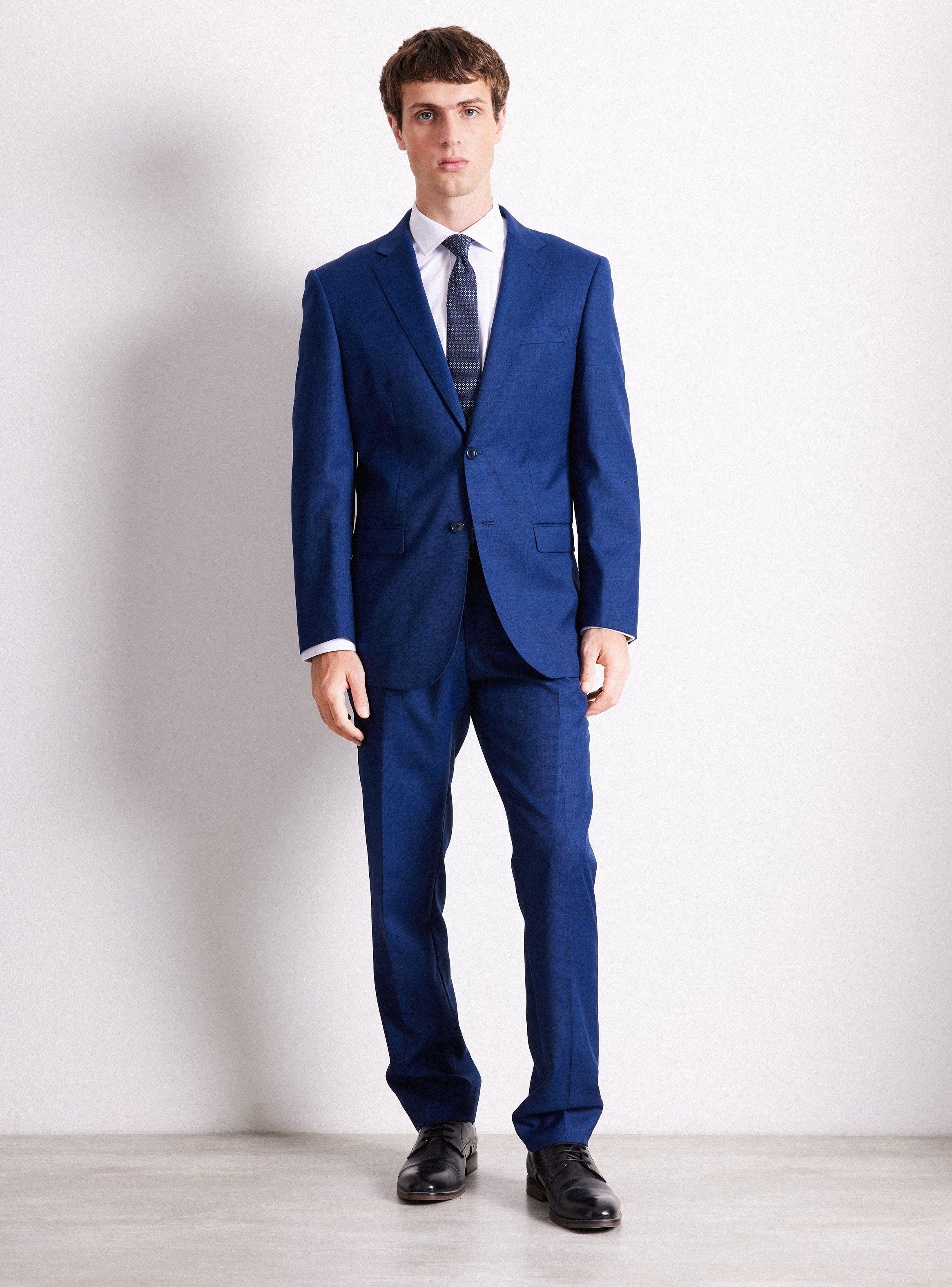 Traje Recto 100% Lana Fantasía-4