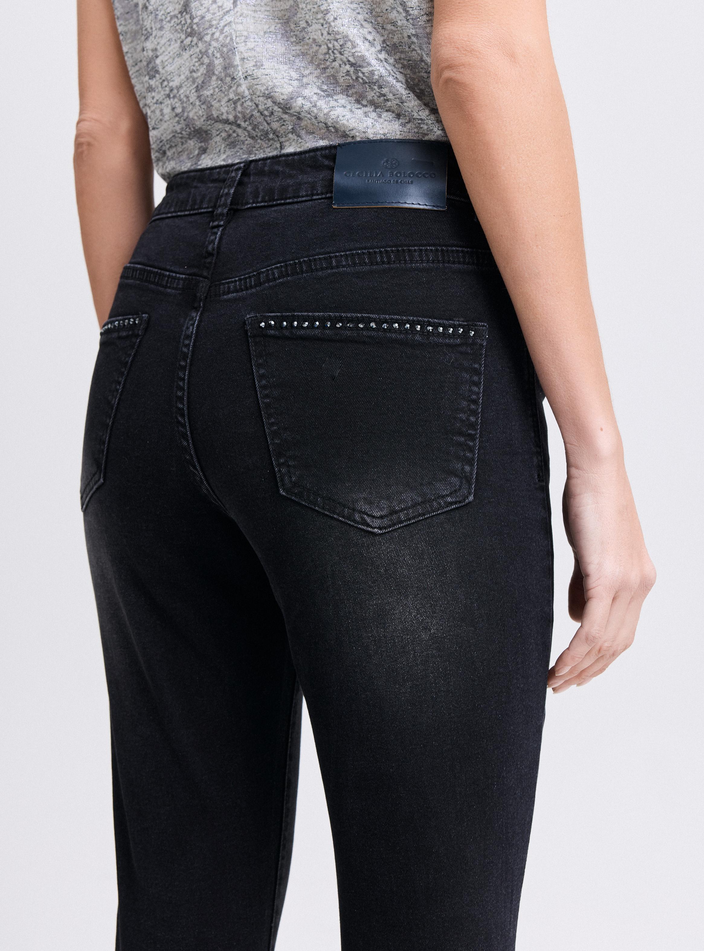 Jeans Skinny  con Tachas en Bolsillos-3