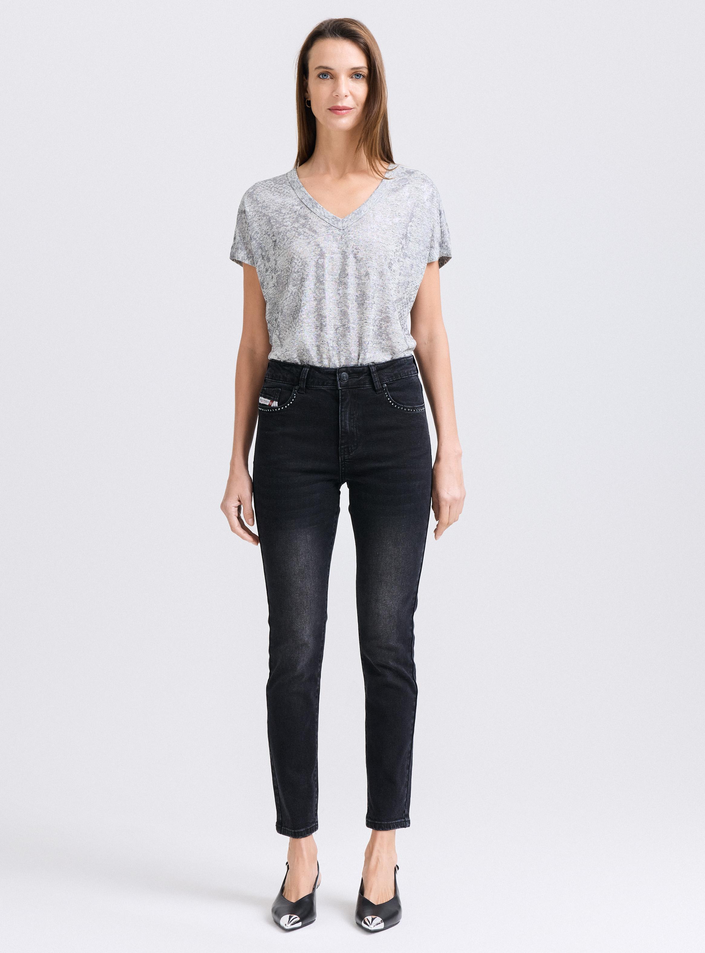 Jeans Skinny  con Tachas en Bolsillos-4