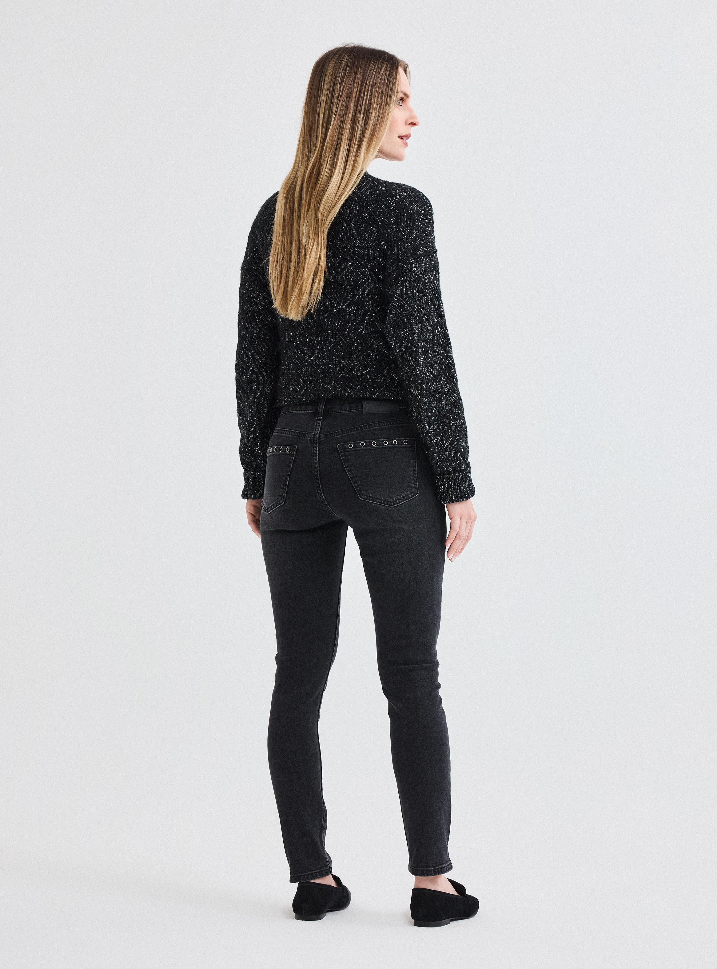 Jeans Skinny  con Tachas en Bolsillos-5