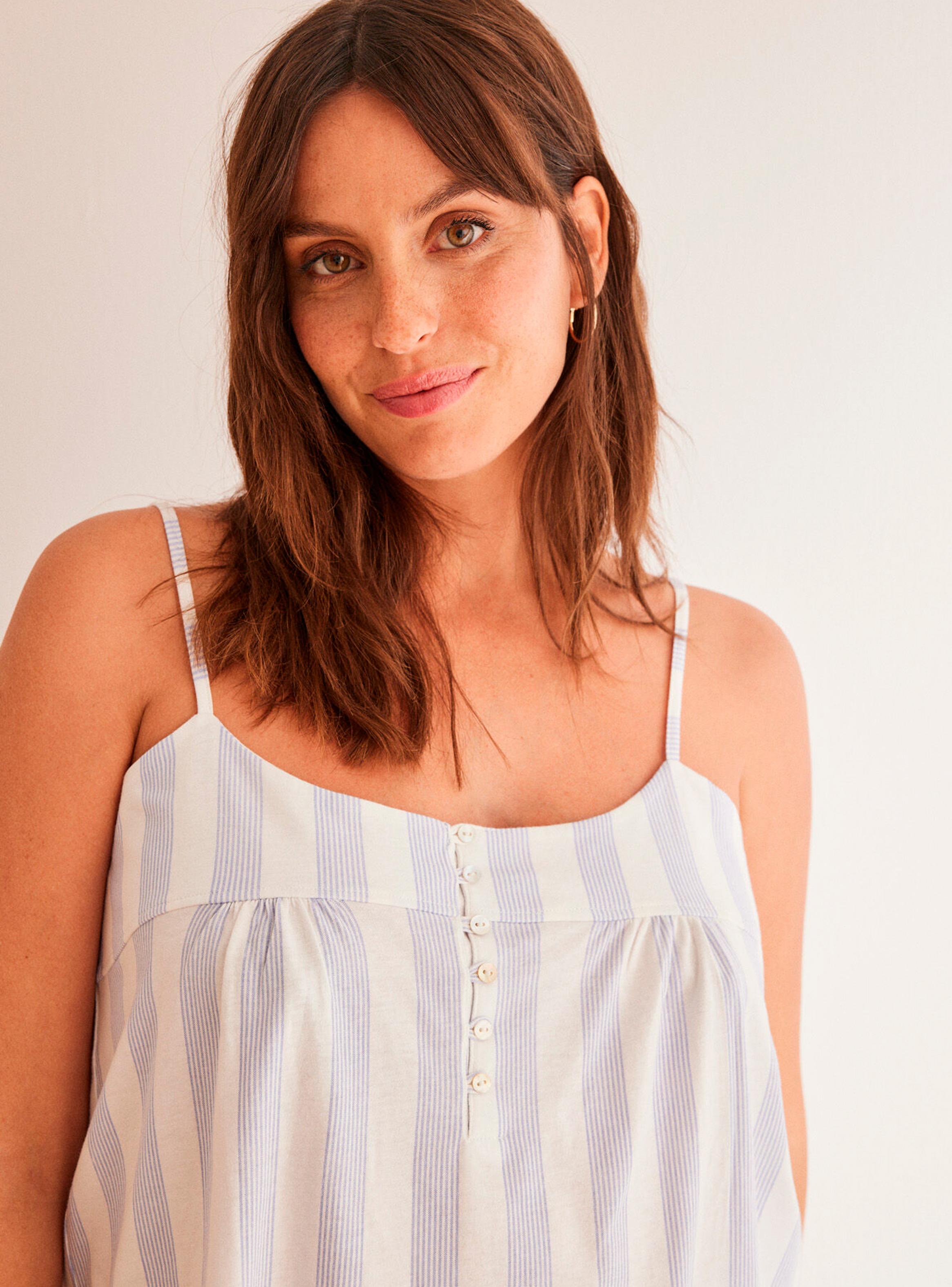 Pijama Corto Maternity Rayas-3