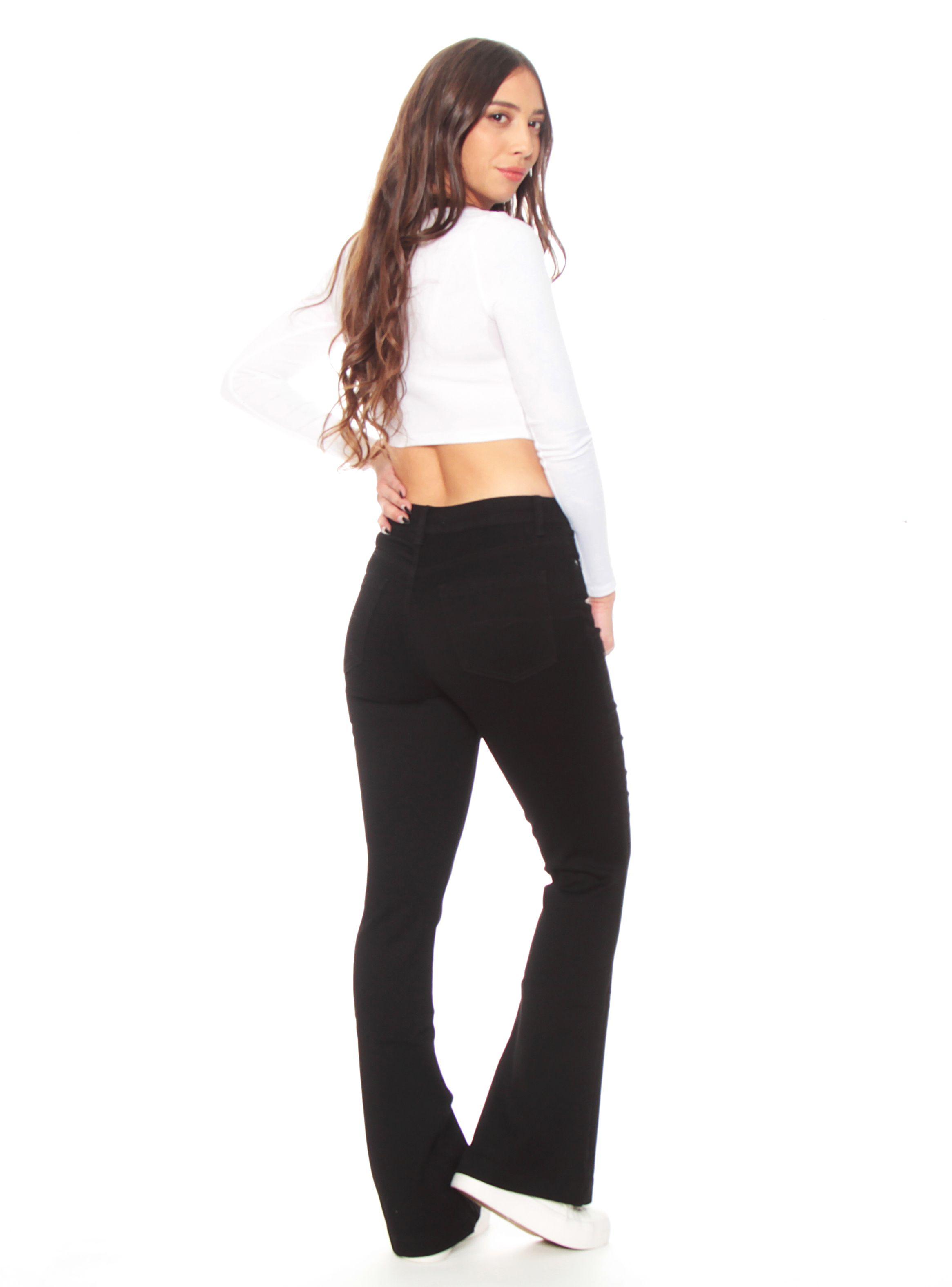 Jeans Cargo Recto Tiro Alto y Push Up con Cierre-4