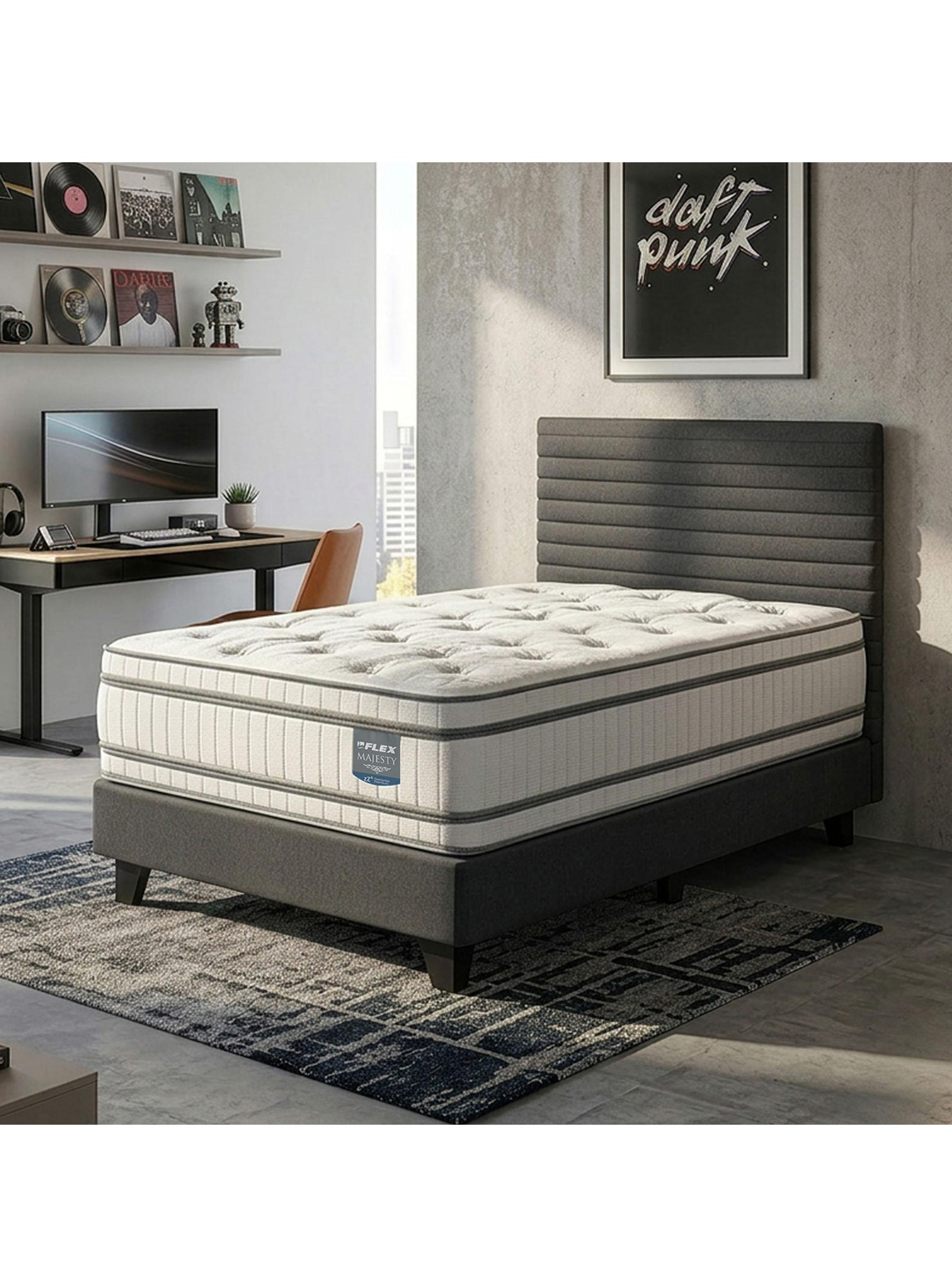 Cama Europea Majesty 1.5 Plazas + Respaldo Modern-5