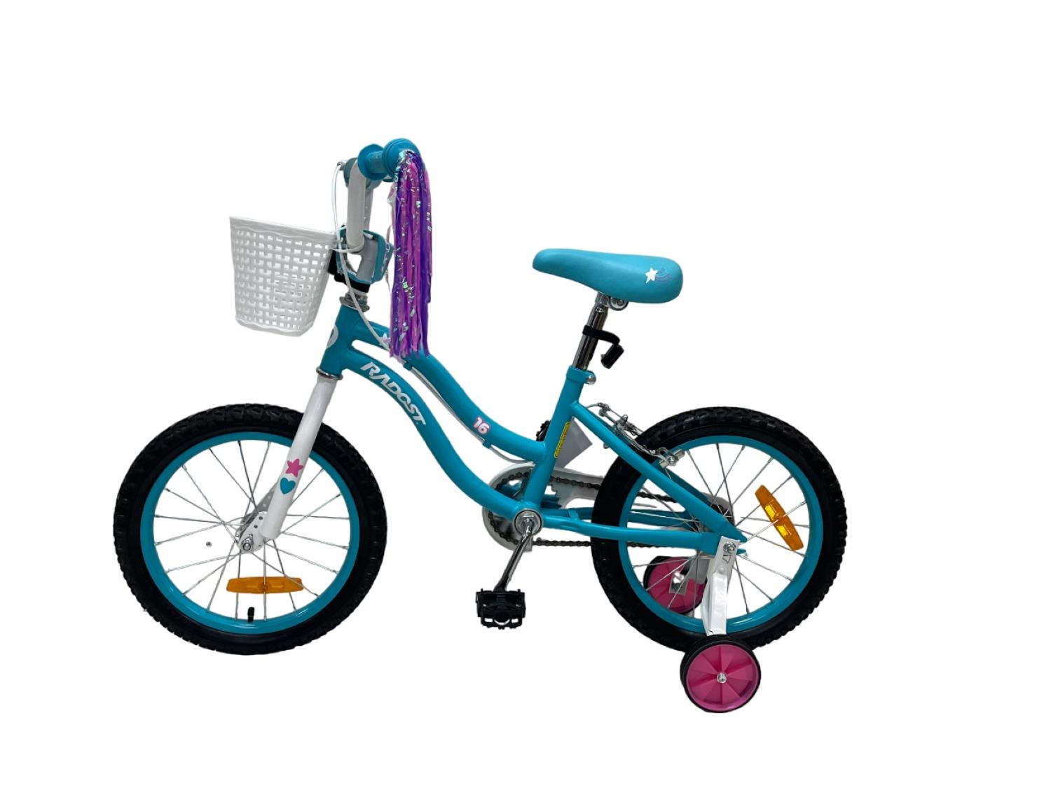 Bicicleta Infantil 12" con Ruedas Laterales Celeste -2