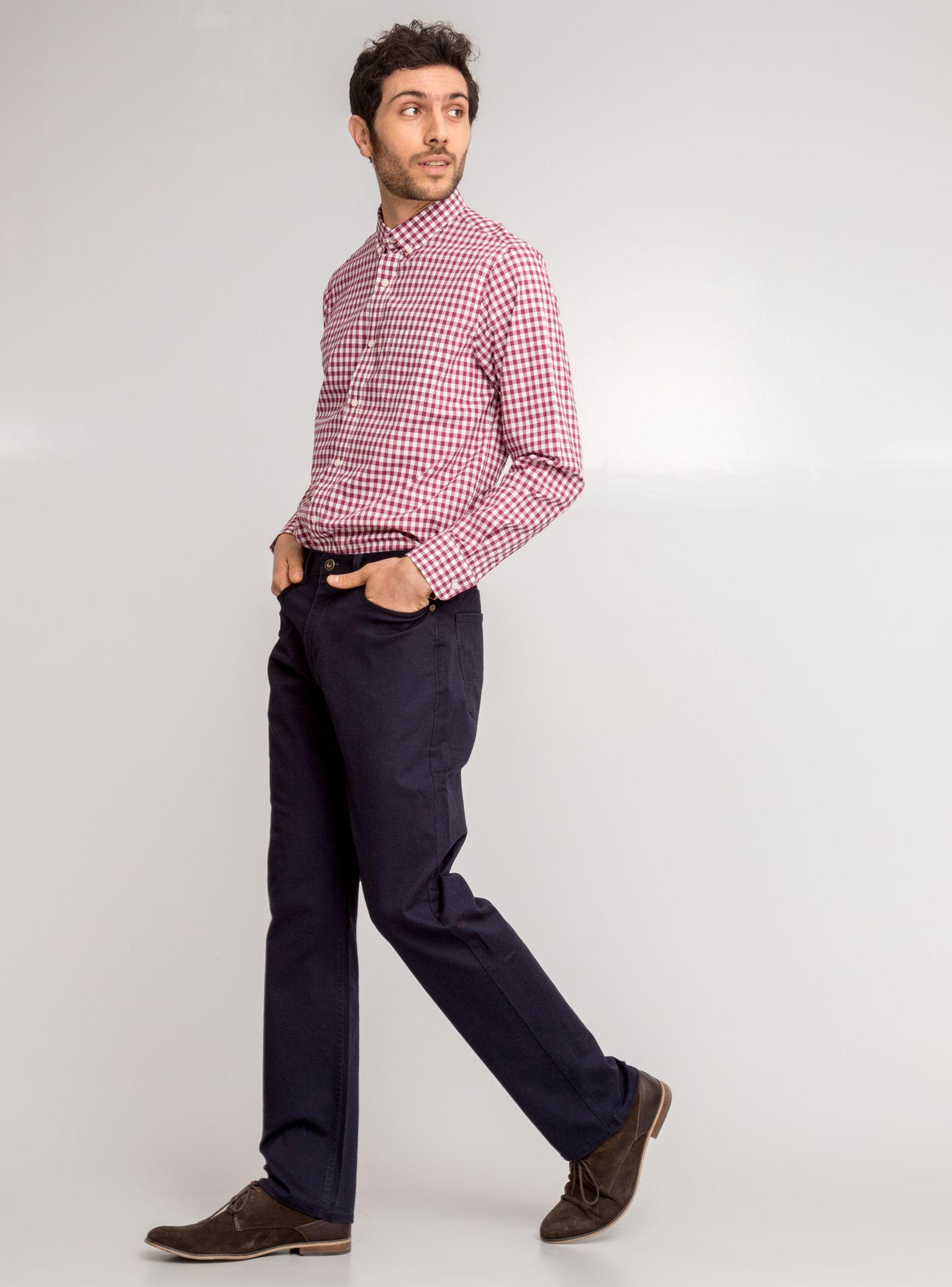 Pantalón Diseño Liso Regular-3